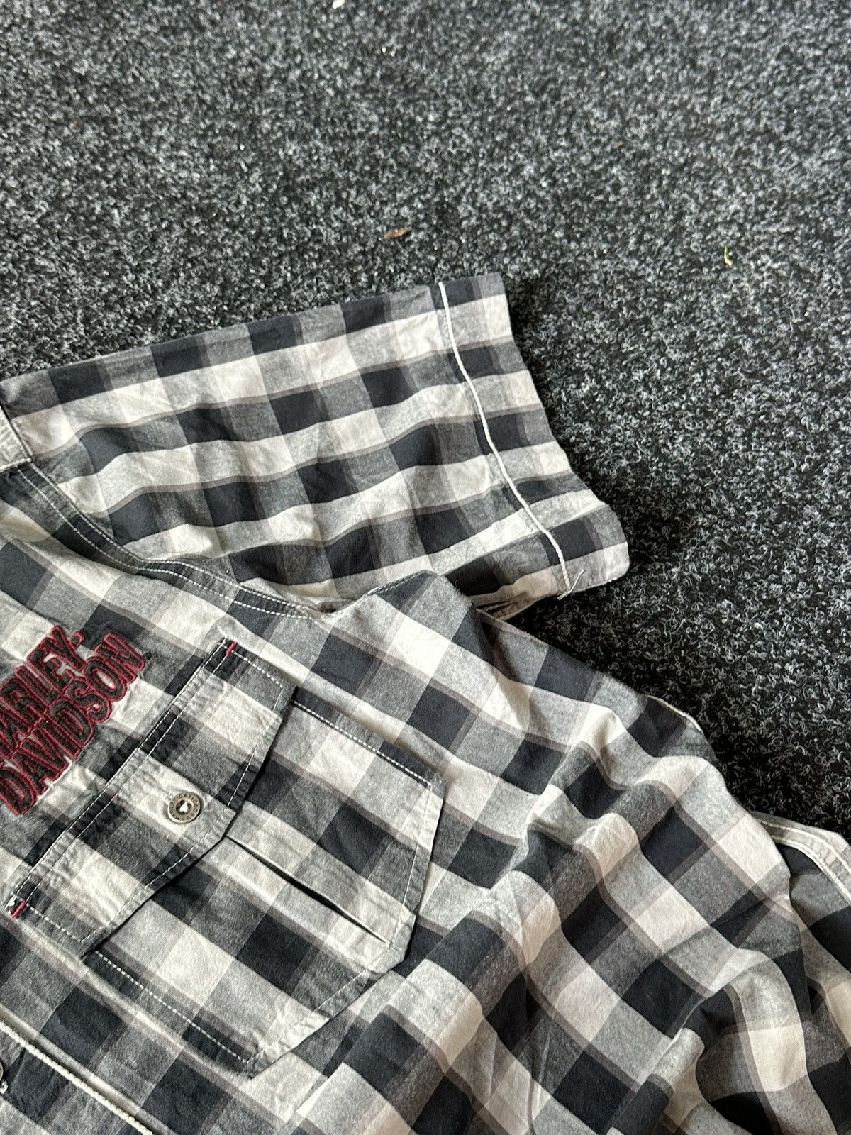 Harley Davidson × Vintage 🚨HARLEY DAVIDSON Vintage SHIRT BUTTON BIG LOGO 3D flannel Size US M / EU 48-50 / 2 - 4 Thumbnail