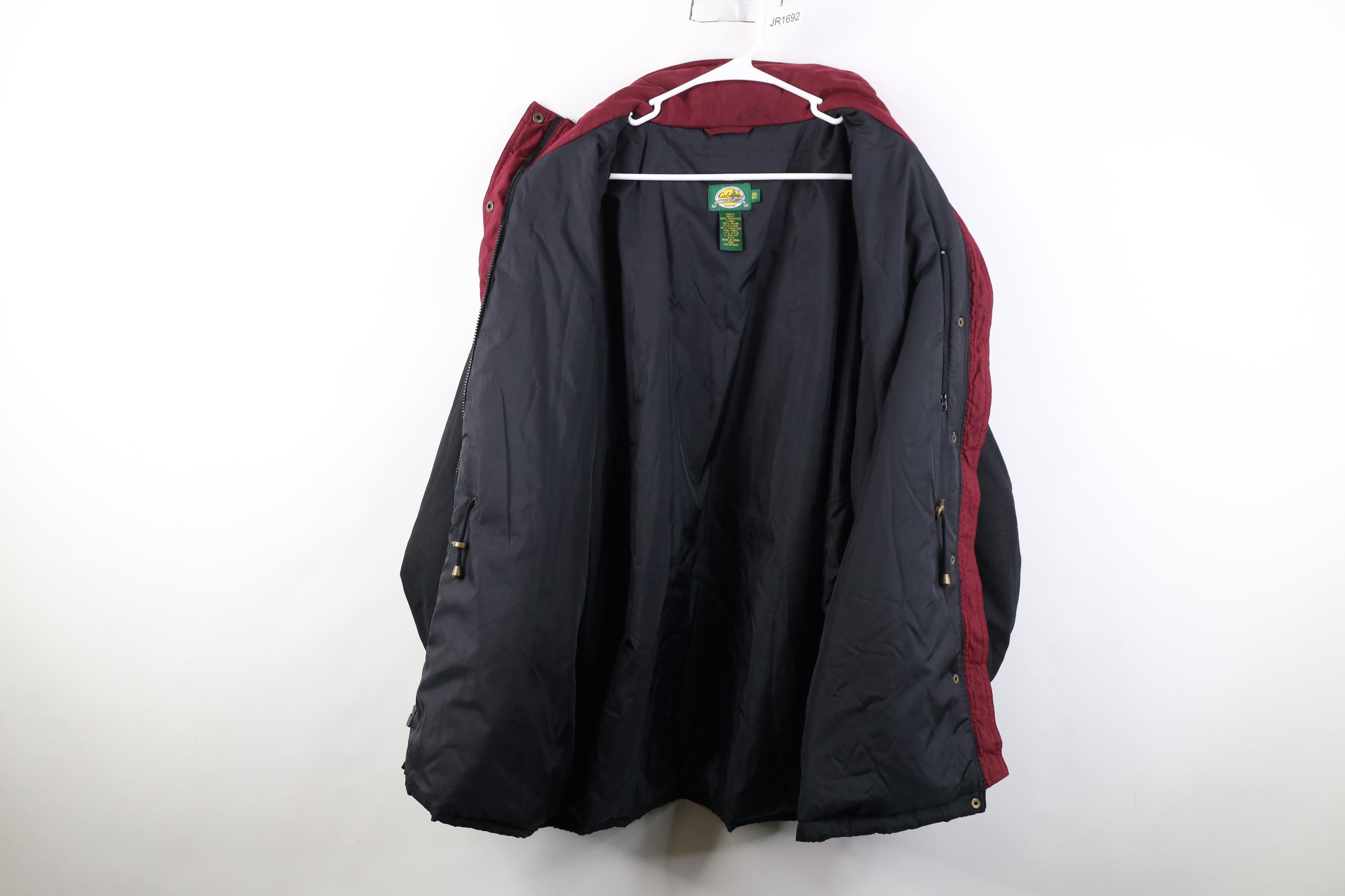 Cabelas Vintage 90s Cabelas Microfiber Puffer Chore Jacket Black Size XXL / US 16-18 / IT 52-54 - 9 Thumbnail