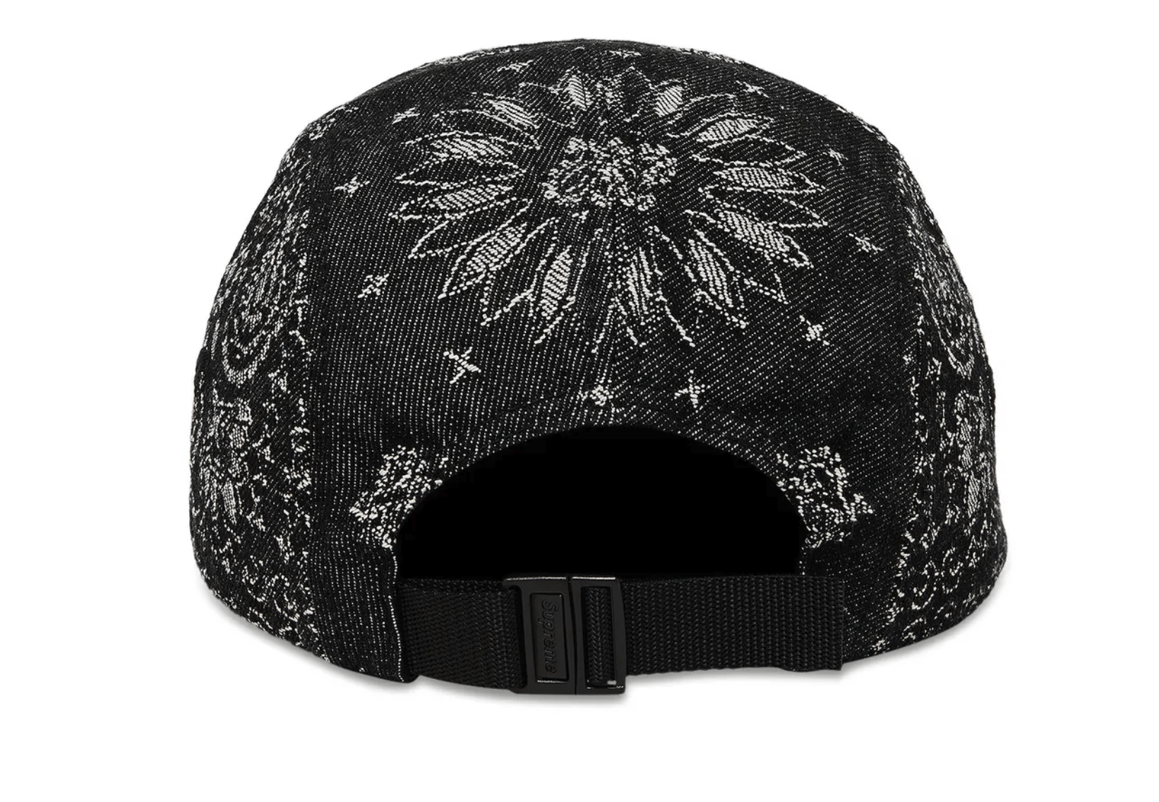 Supreme Supreme Bandana Jacquard Denim Camp Cap Black Sz Adjustable Size ONE SIZE - 2 Thumbnail