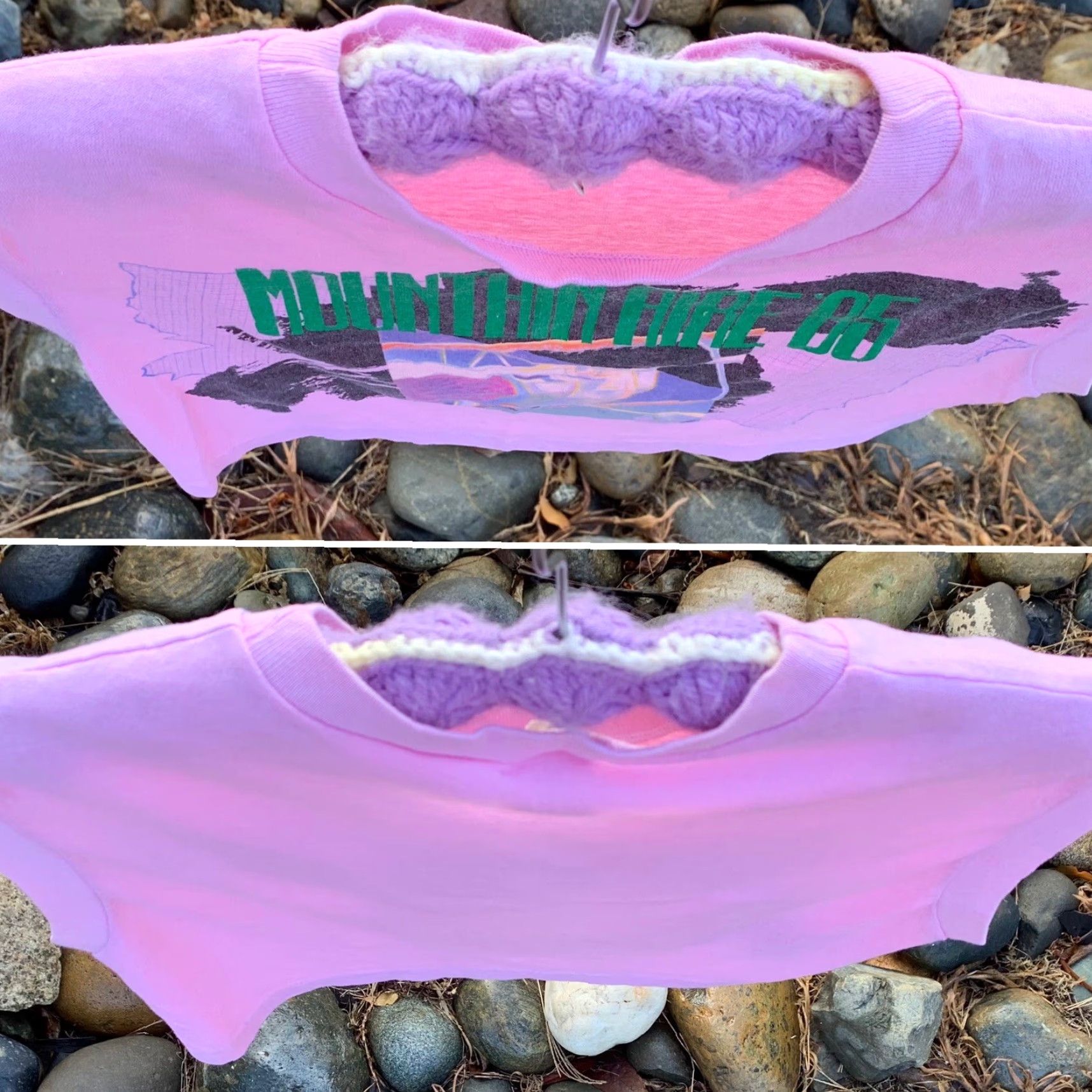 Vintage VINTAGE Mountain Aire ‘85 Crop Top Muscle Tee M Pink 1980s Rock N Gear Productions T-Shirt Womens Size M / US 6-8 / IT 42-44 - 5 Thumbnail