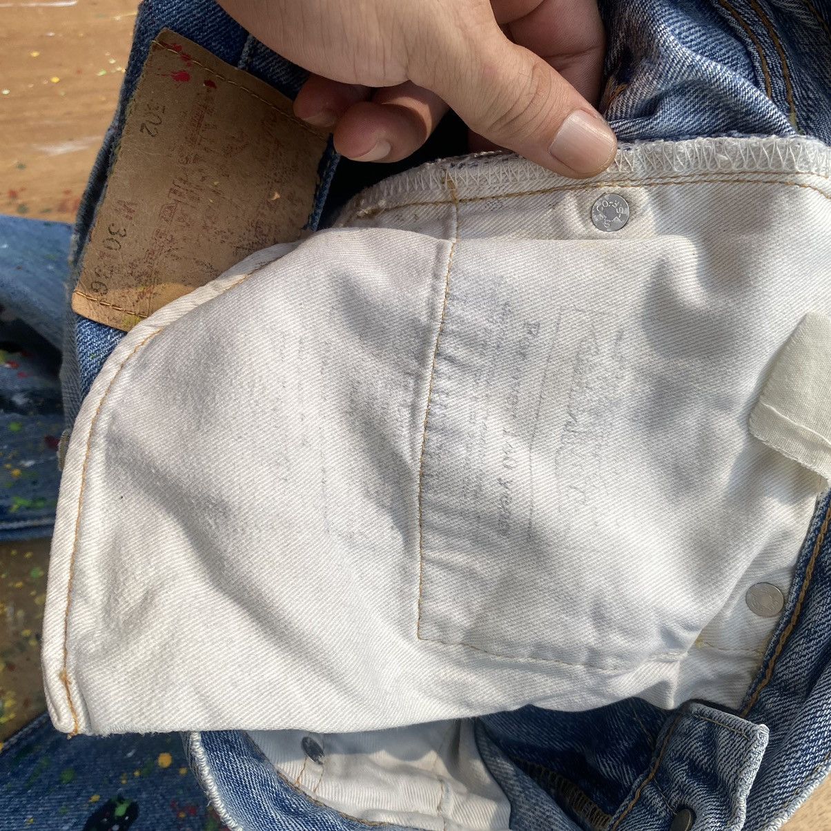 Levi's × Vintage Vintage Levis 502 Big E Selvedge Light Washed Denim Jeans Size US 29 - 7 Thumbnail