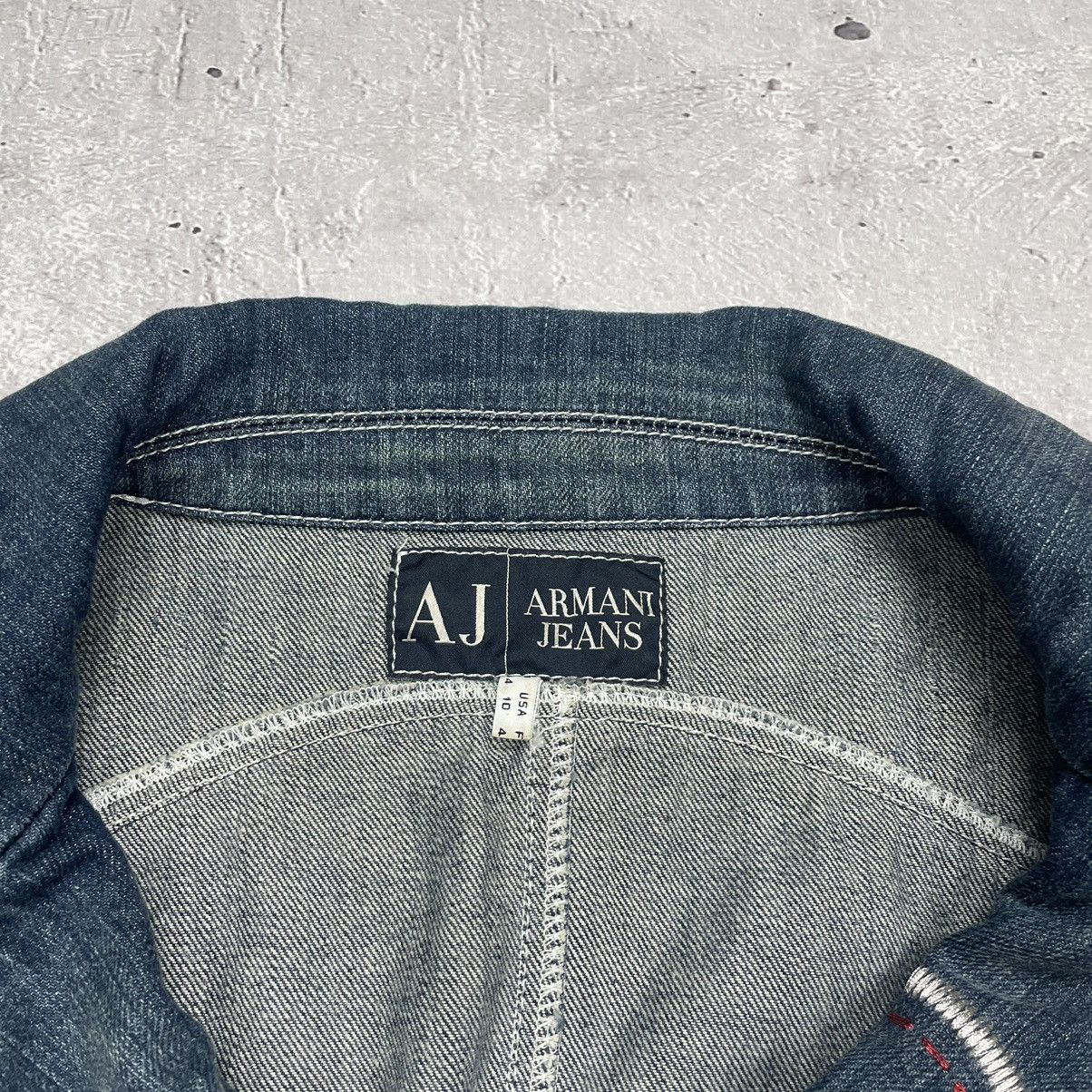 Armani × Vintage Armani Jeans denim jacket with patches indigo 006 style Size L / US 10 / IT 46 - 8 Thumbnail