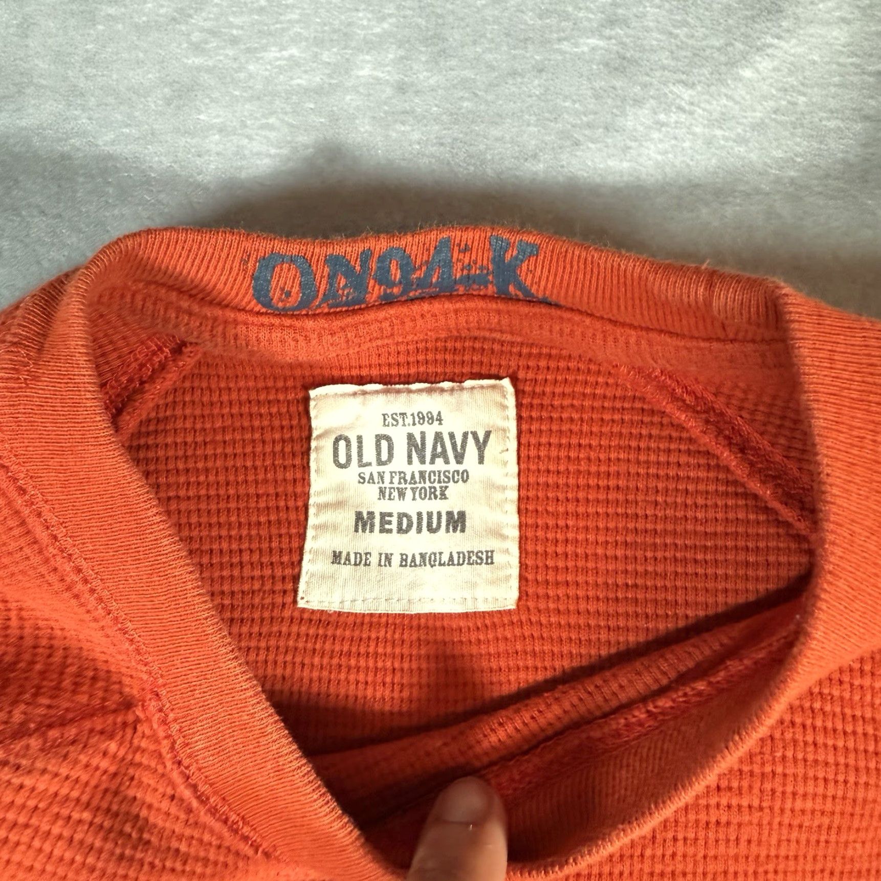 Old Navy Old Navy Crenshaw Seis Infantry Military Thermal Shirt Mens M Dark Orange Y2K Size US M / EU 48-50 / 2 - 3 Thumbnail