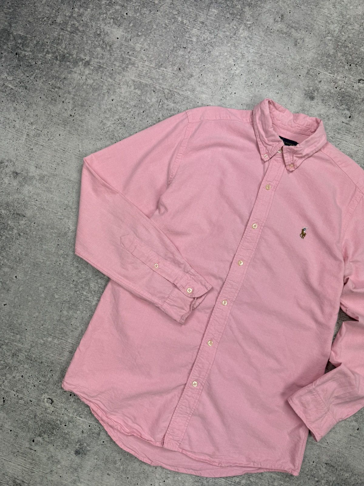 Polo Ralph Lauren × Vintage Vintage Polo Ralph Lauren Pink Casual Button Ups Dress Shirt Size US L / EU 52-54 / 3 - 2 Thumbnail