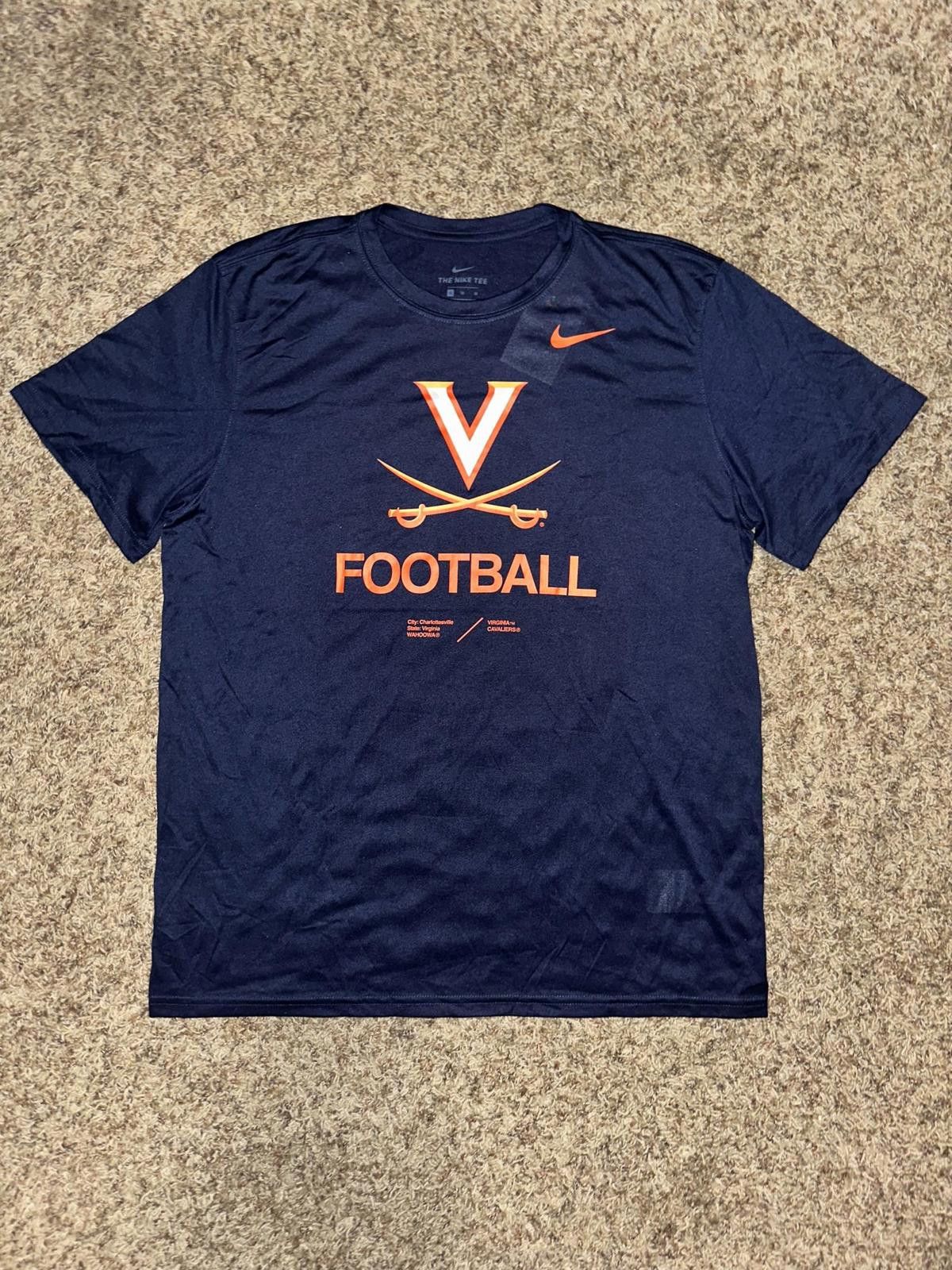 Nike Virginia Cavaliers Nike Team Football Legend T-Shirt - Heathered Navy Size US XL / EU 56 / 4 - 1 Thumbnail