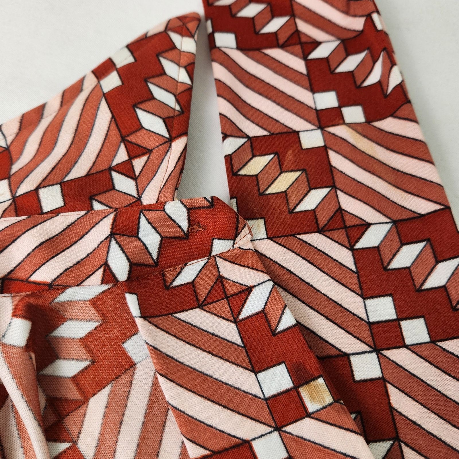 Vintage 70s Dagger Collar Patterned Print Button Up Shirt Medium Size M / US 6-8 / IT 42-44 - 9 Thumbnail
