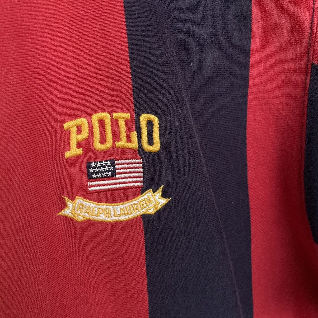 Polo Ralph Lauren × Ralph Lauren × Vintage Vintage Polo Ralph Lauren USA Flag Edition Polo Rugby Size US XL / EU 56 / 4 - 2 Thumbnail