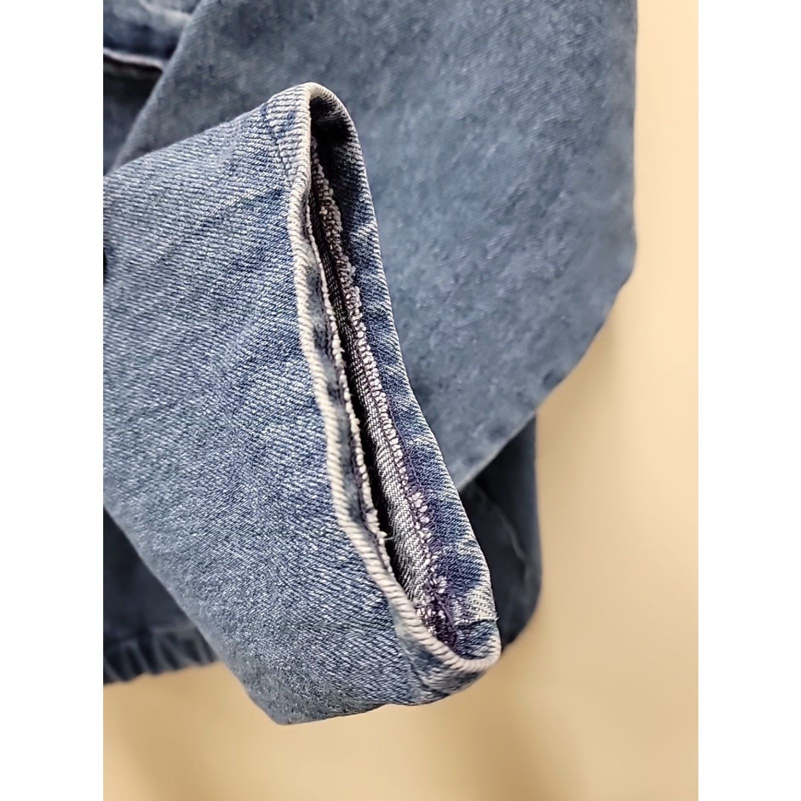Denime VINTAGE Kinsale Denim Smock Shirt Mens M Blue Denim Pullover Smock (Used, Distressed) Size US M / EU 48-50 / 2 - 4 Thumbnail
