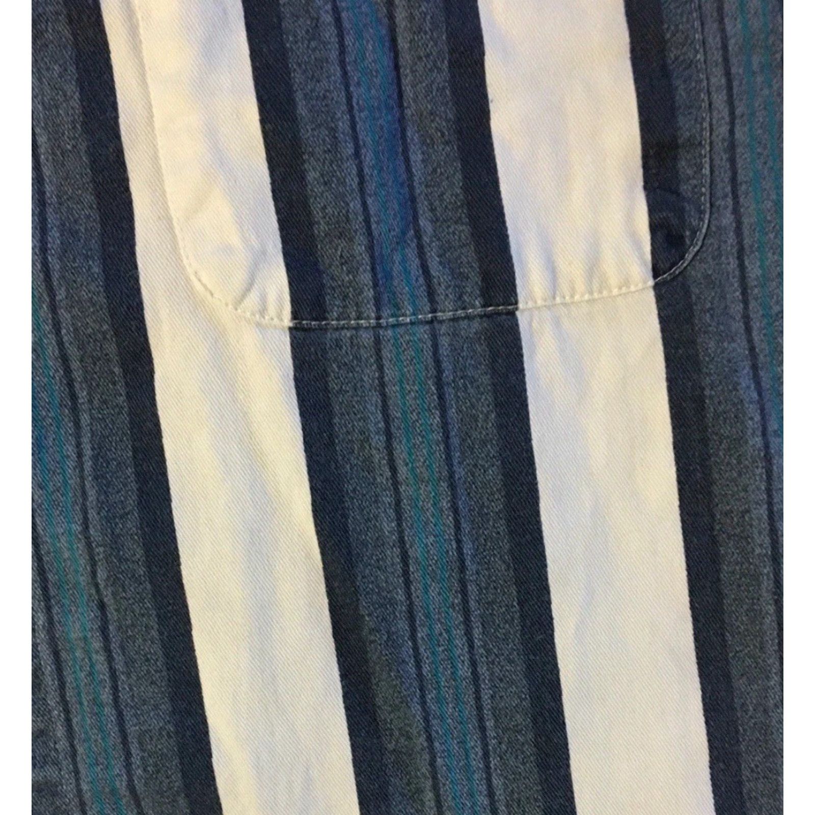 Gotcha VINTAGE 90s Striped Faded Button-Up Shirt Blue L Men Size US L / EU 52-54 / 3 - 6 Thumbnail