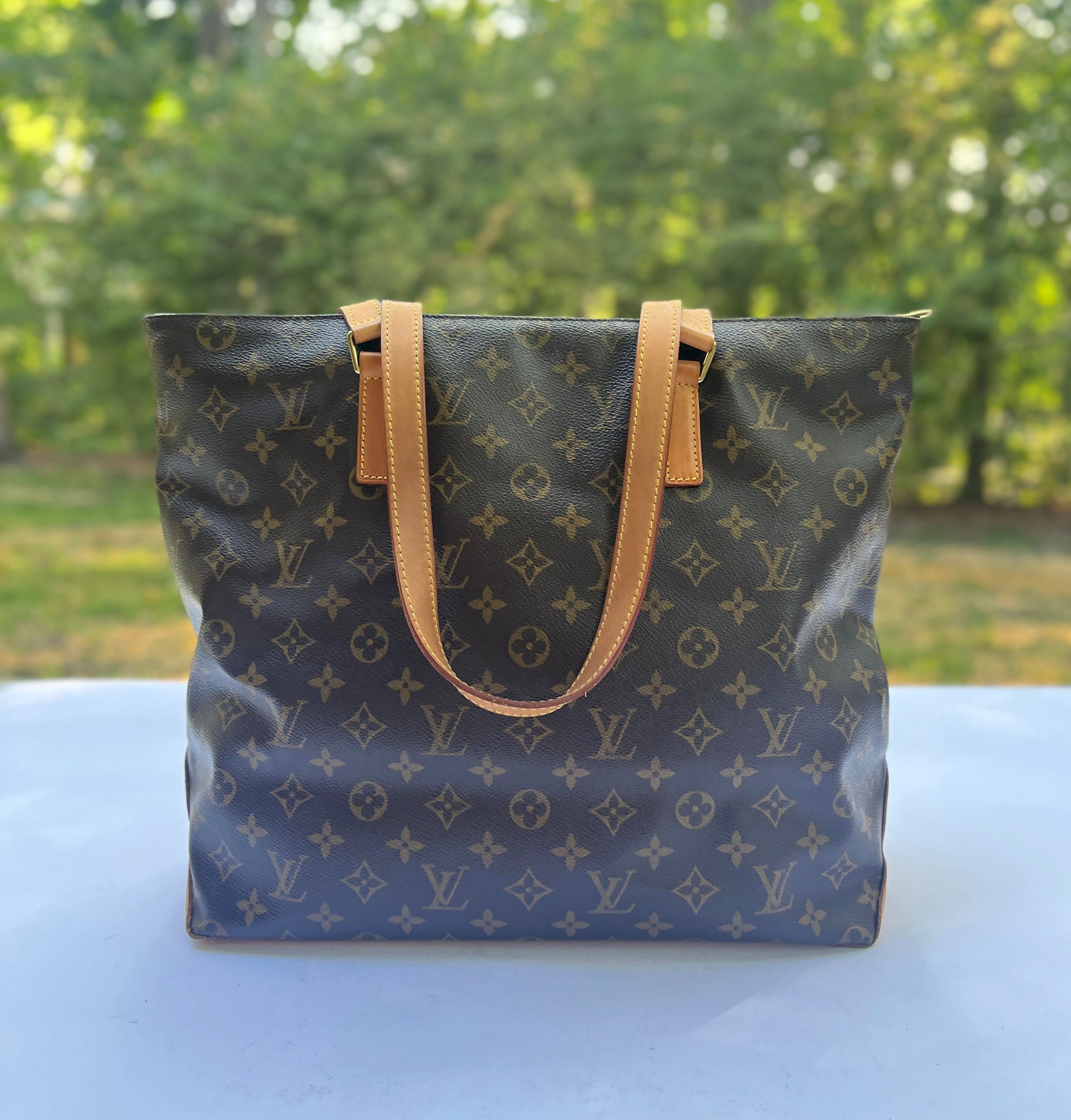Louis Vuitton Monogram Cabas Mezzo Tote Shoulder Handbag