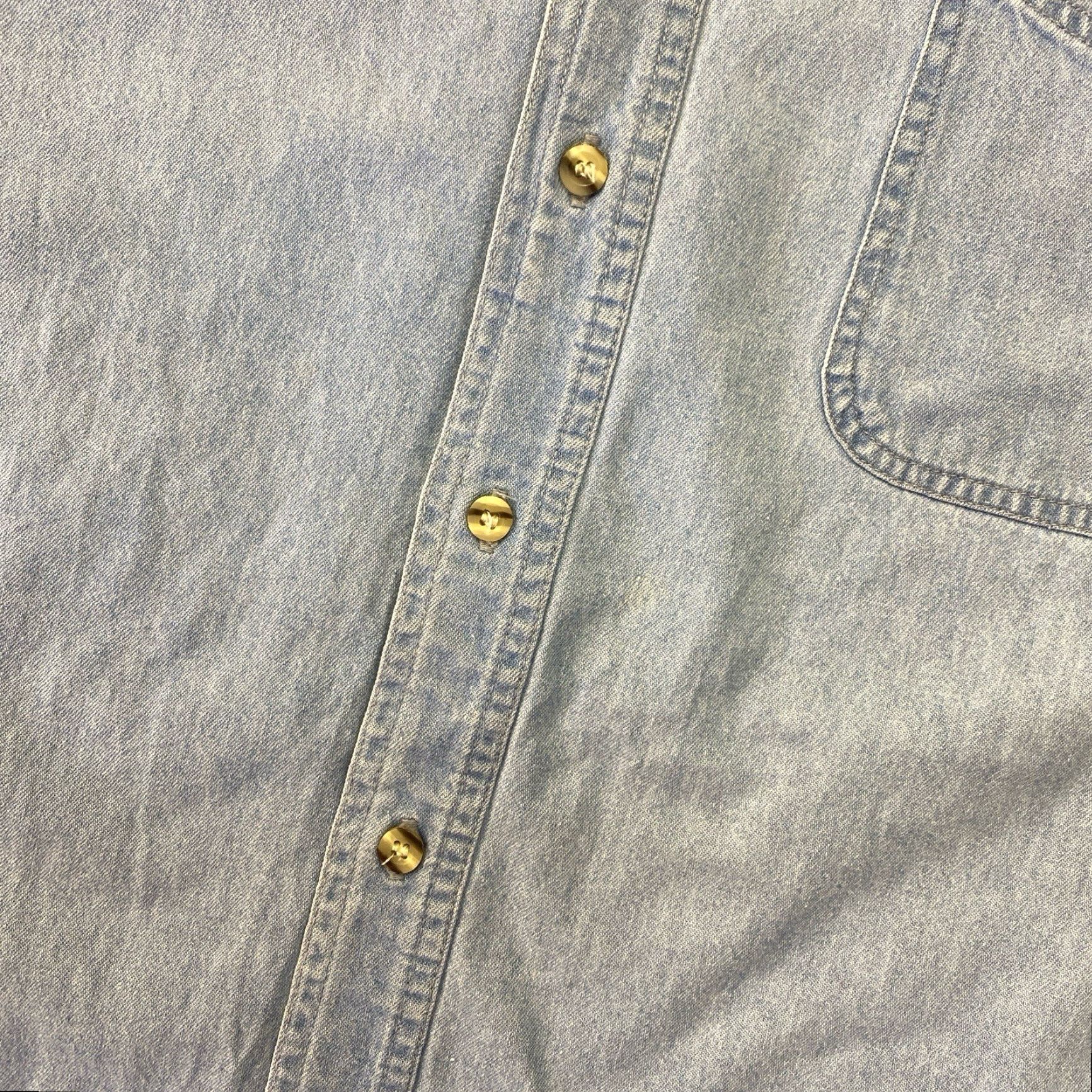 Denime VINTAGE Corvette Racing Denim Button-Down Shirt Mens XL XL Blue Button-Up Men Size US S / EU 44-46 / 1 - 3 Thumbnail