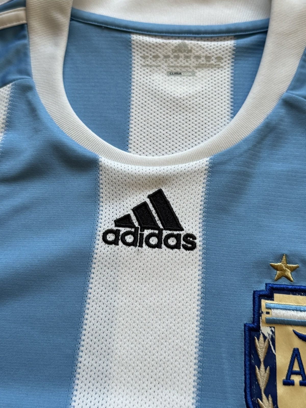 Adidas 🔥ADIDAS ARGENTINA 2010 2011 WORLD CUP FOOTBALL SOCCER JERSEY Size US XL / EU 56 / 4 - 7 Thumbnail