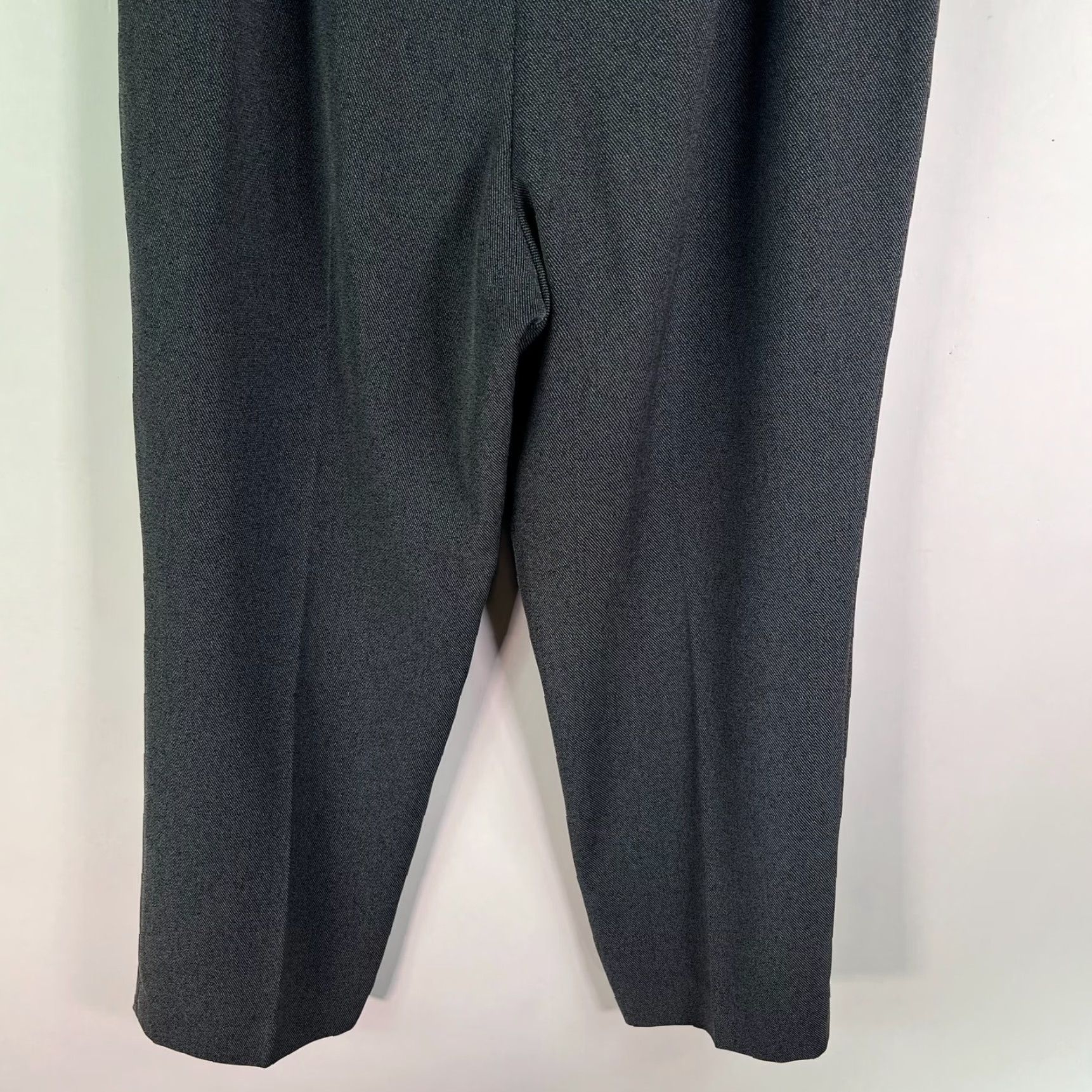 Vintage Larry Levine Dress Pants Womens 14 Gray 32X28 Poly Blend Knit Stretch Formal Casual City Vintage Size 36" / US 14 / IT 50 - 7 Thumbnail