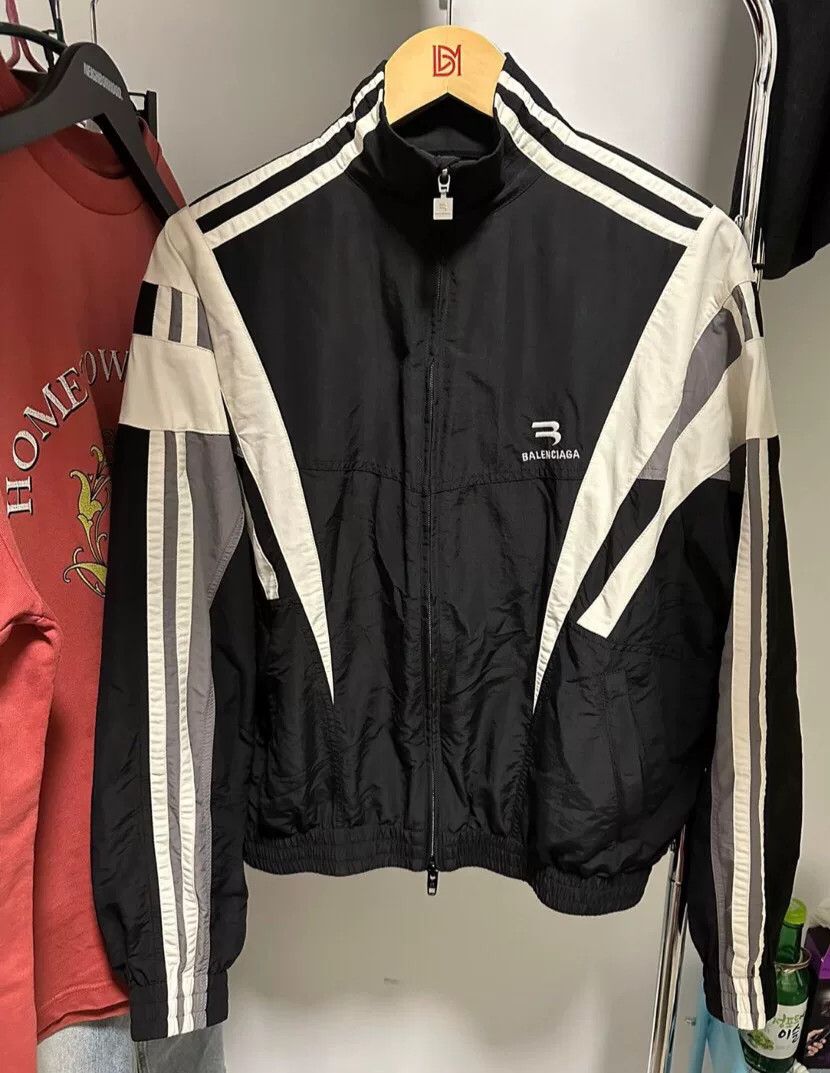 Balenciaga Balenciaga Black Striped Sporty Jacket Size US M / EU 48-50 / 2 - 1 Thumbnail