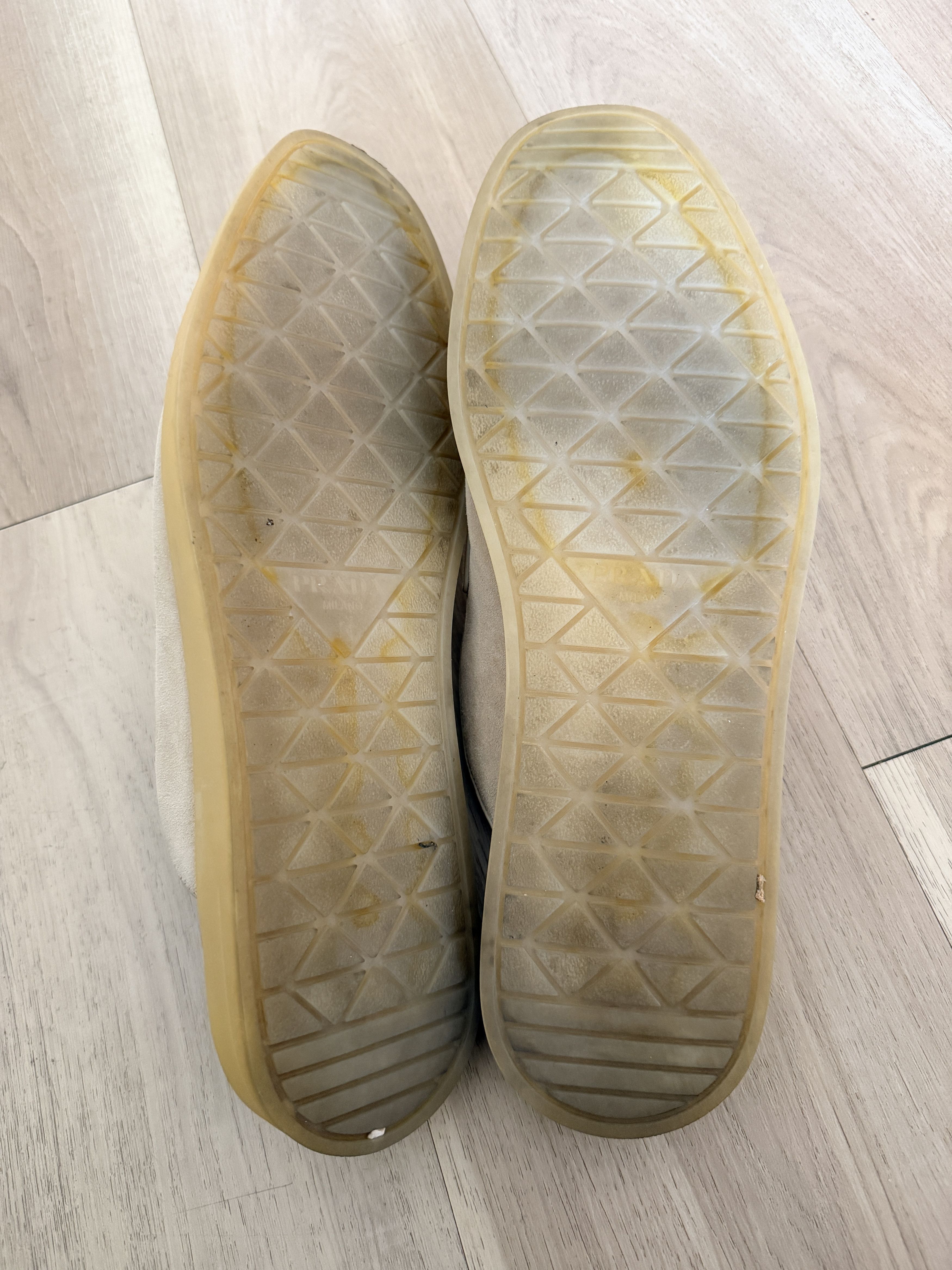 Prada PRADA Calfskin Ecru Suede Mules Size 12 (FITS LIKE 13) Size US 12 / EU 45 - 9 Thumbnail