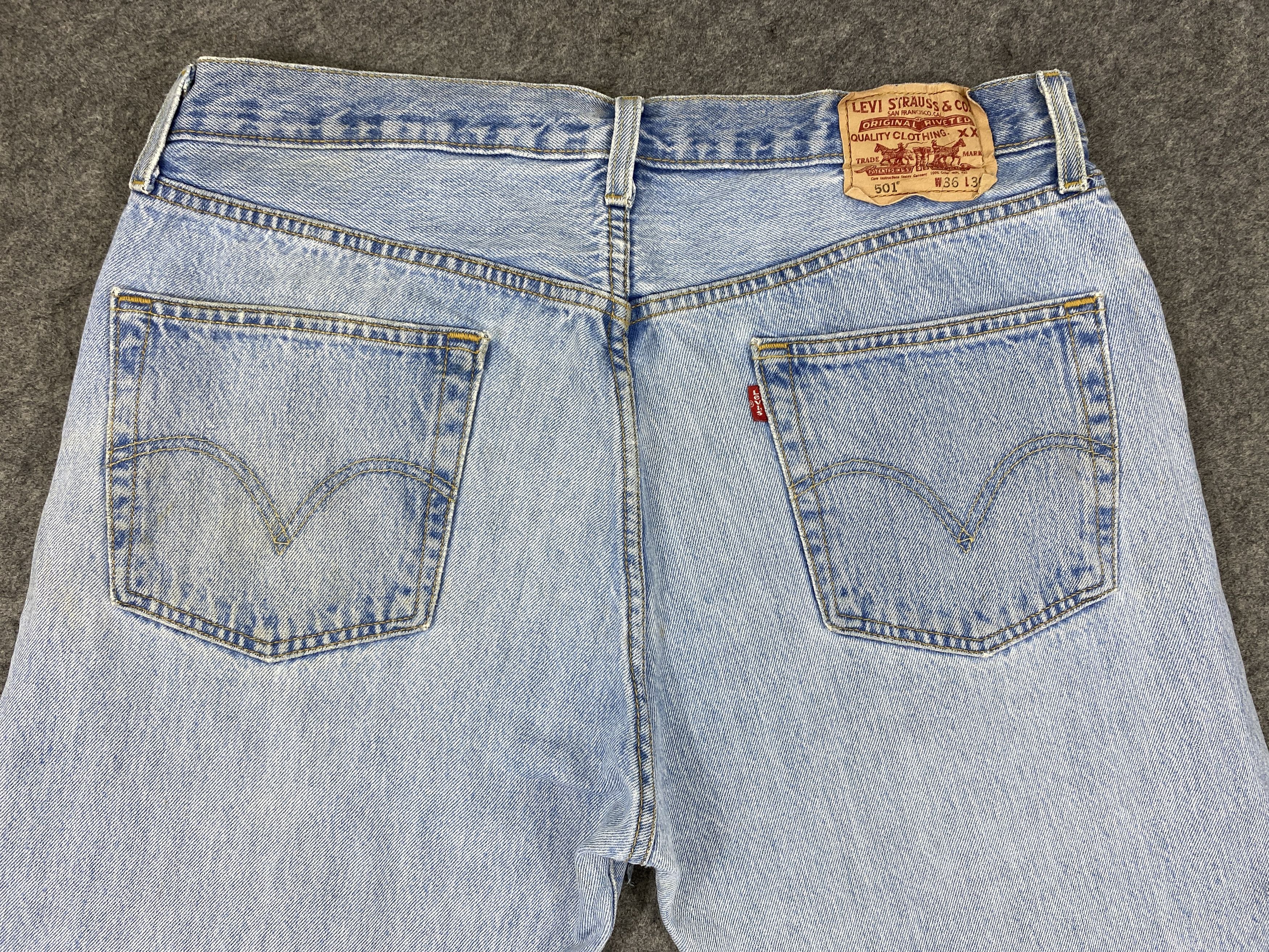 Levi's Light Blue Wash Vintage Levi's 501 37x30.5 Denim -JN2444 Size US 37 - 4 Thumbnail