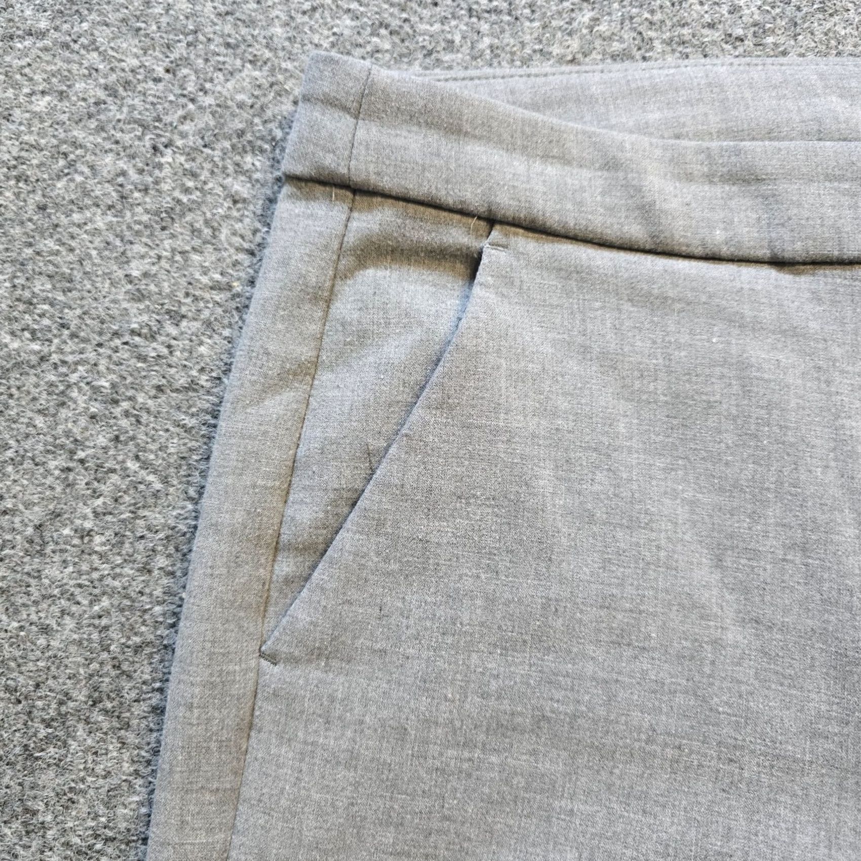 J.Crew J.CREW Pants Women Size 10 Gray Kate Cotton Blend Taper Flat Front Career Casual Pants Size 32" / US 10 / IT 46 - 3 Thumbnail