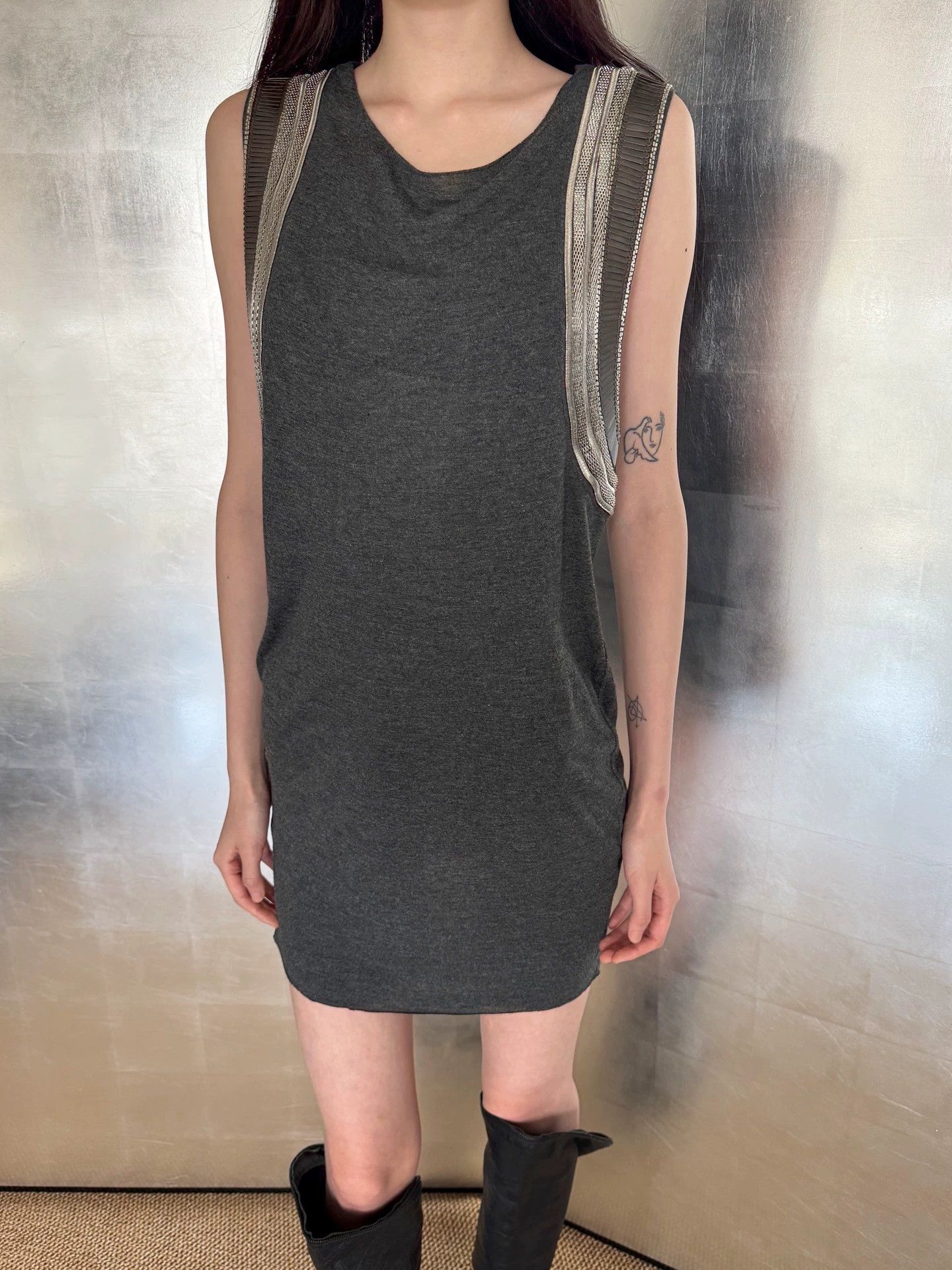 Vintage Vintage UK Metal Trim Chainmail Elastic Dress UK8 Size S / US 4 / IT 40 - 5 Thumbnail