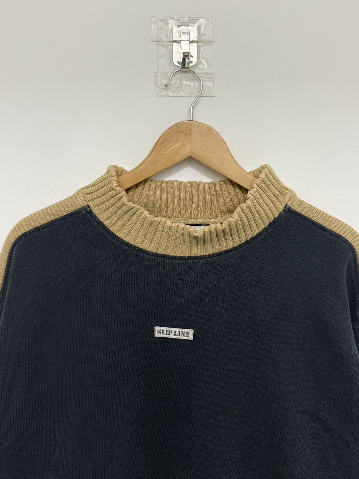 Japanese Brand Vintage 90s Slip Line Sun Faded Sweater Knit Size US L / EU 52-54 / 3 - 3 Thumbnail