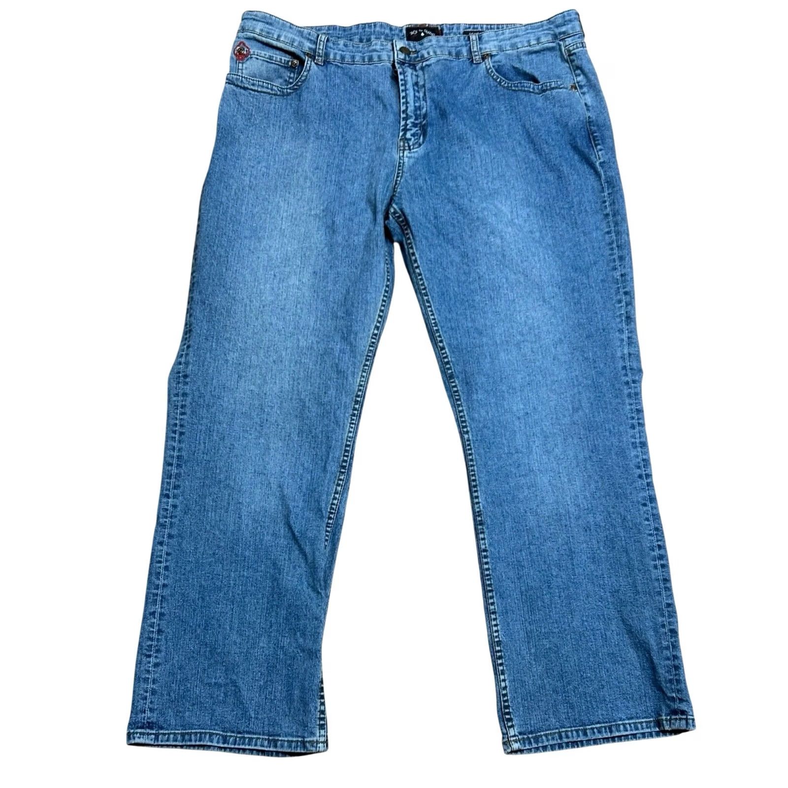 Vintage Jack Of Spades Jeans Men 42x30 The High Roller Stretch Denim Straight Leg Regular Fit Blue 5-Pocket Logo Vintage No Size US 42 / EU 58 - 4 Thumbnail