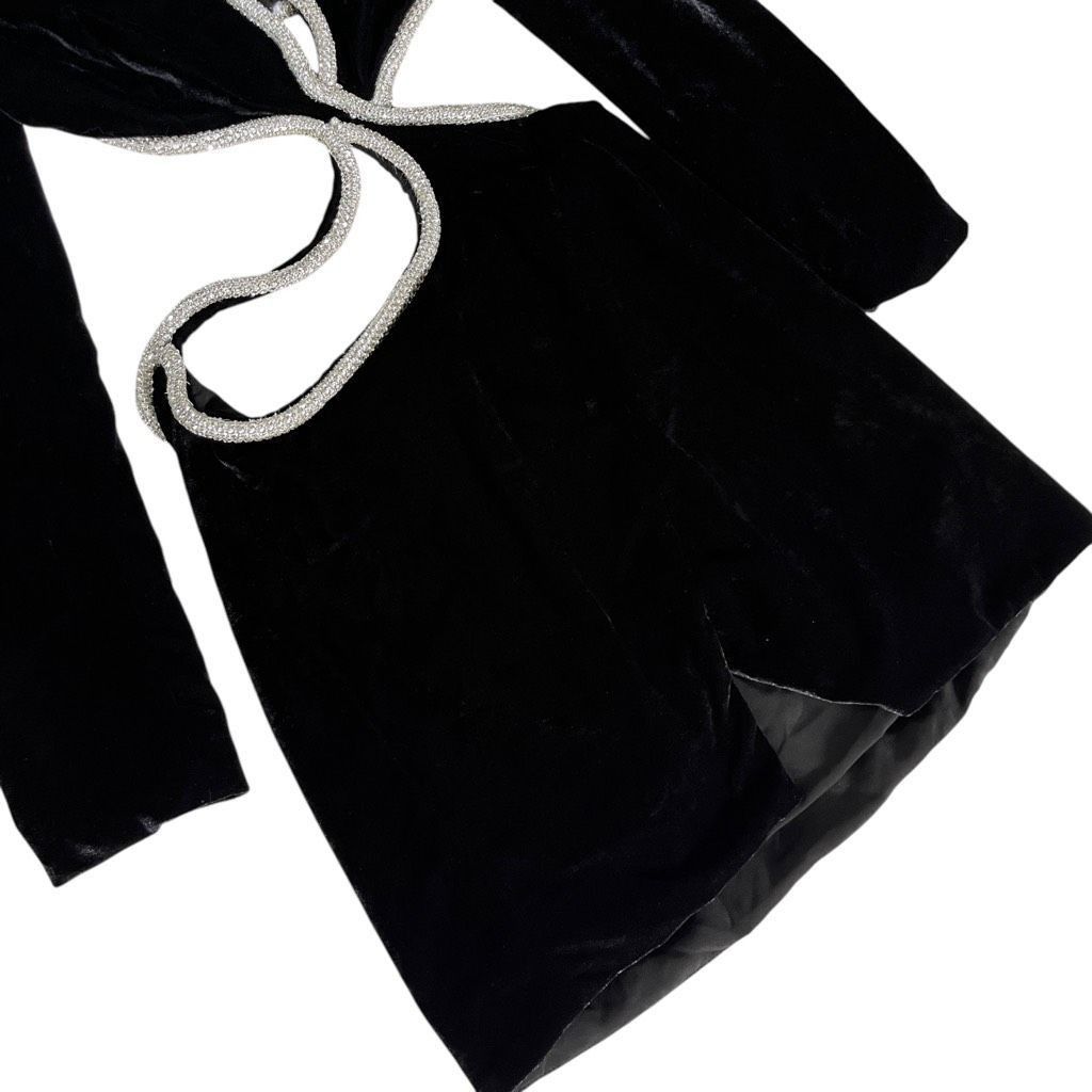 Other PatBO Cut Out Mini Dress With Rhinestone Trim in Black Size XS / US 0-2 / IT 36-38 - 4 Thumbnail