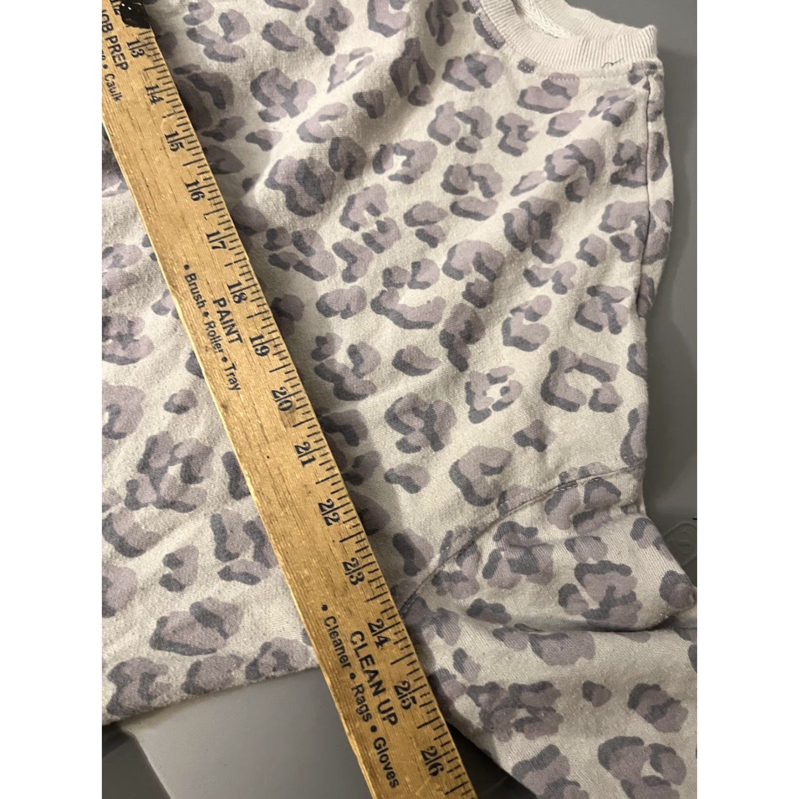 Lucky Brand Lucky Brand Gray Leopard Print Crew Neck Sweater 2X Women Size XXL / US 16-18 / IT 52-54 - 5 Thumbnail