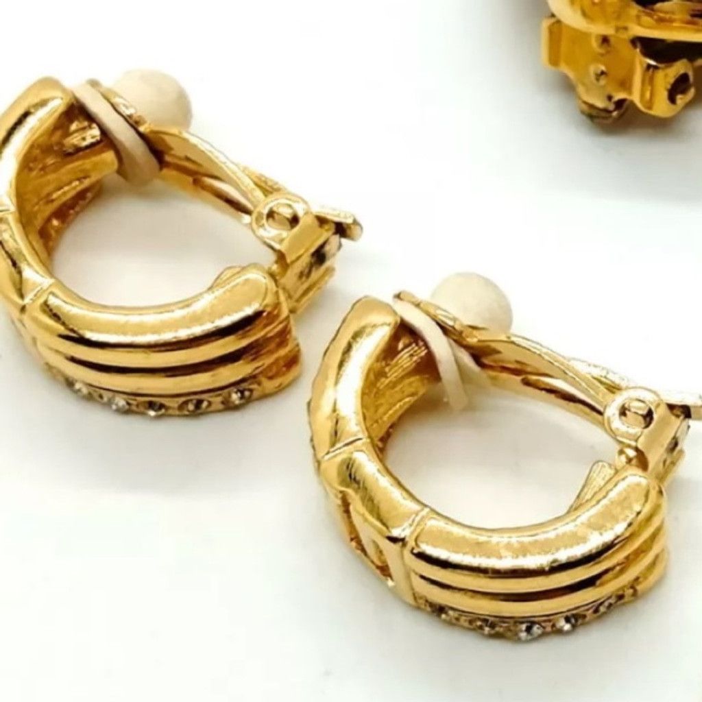 Givenchy GIVENCHY G logo clip gold and crystal earrings Size ONE SIZE - 5 Thumbnail