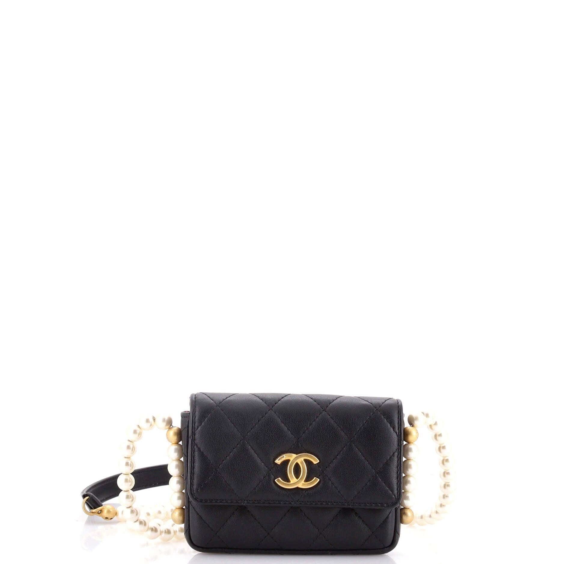 Chanel About Pearls Flap Card Holder with Chain Size ONE SIZE - 1 Thumbnail