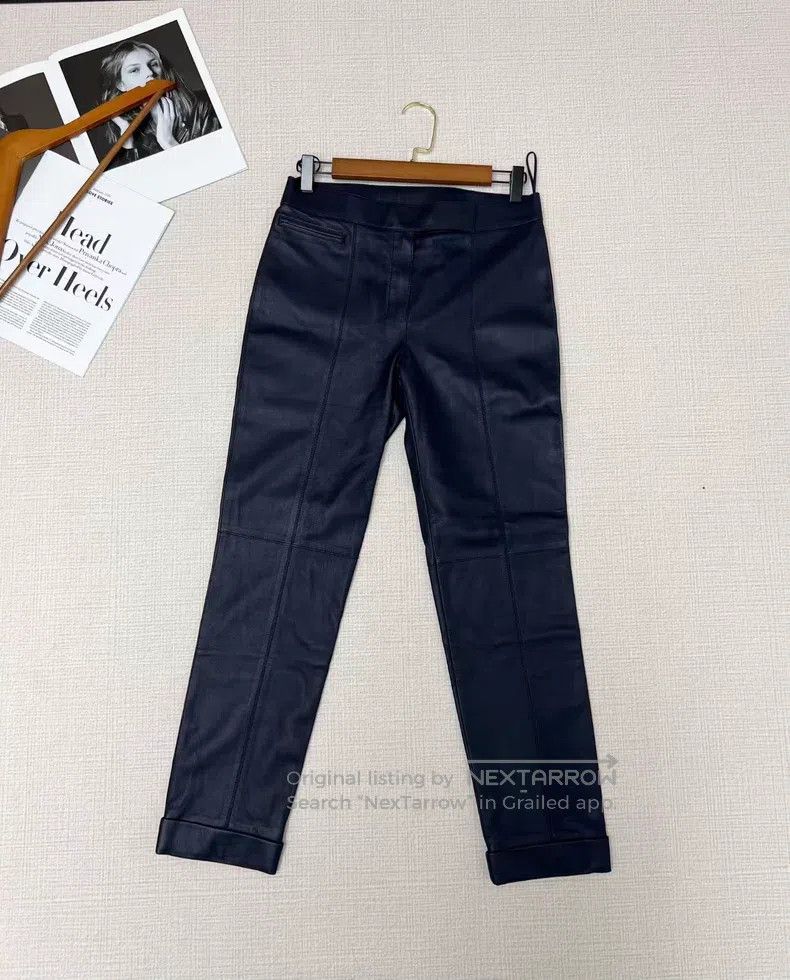 Hermes Hermes Solid color skinny leather pants Size 24" / US 00 / IT 34 - 1 Thumbnail