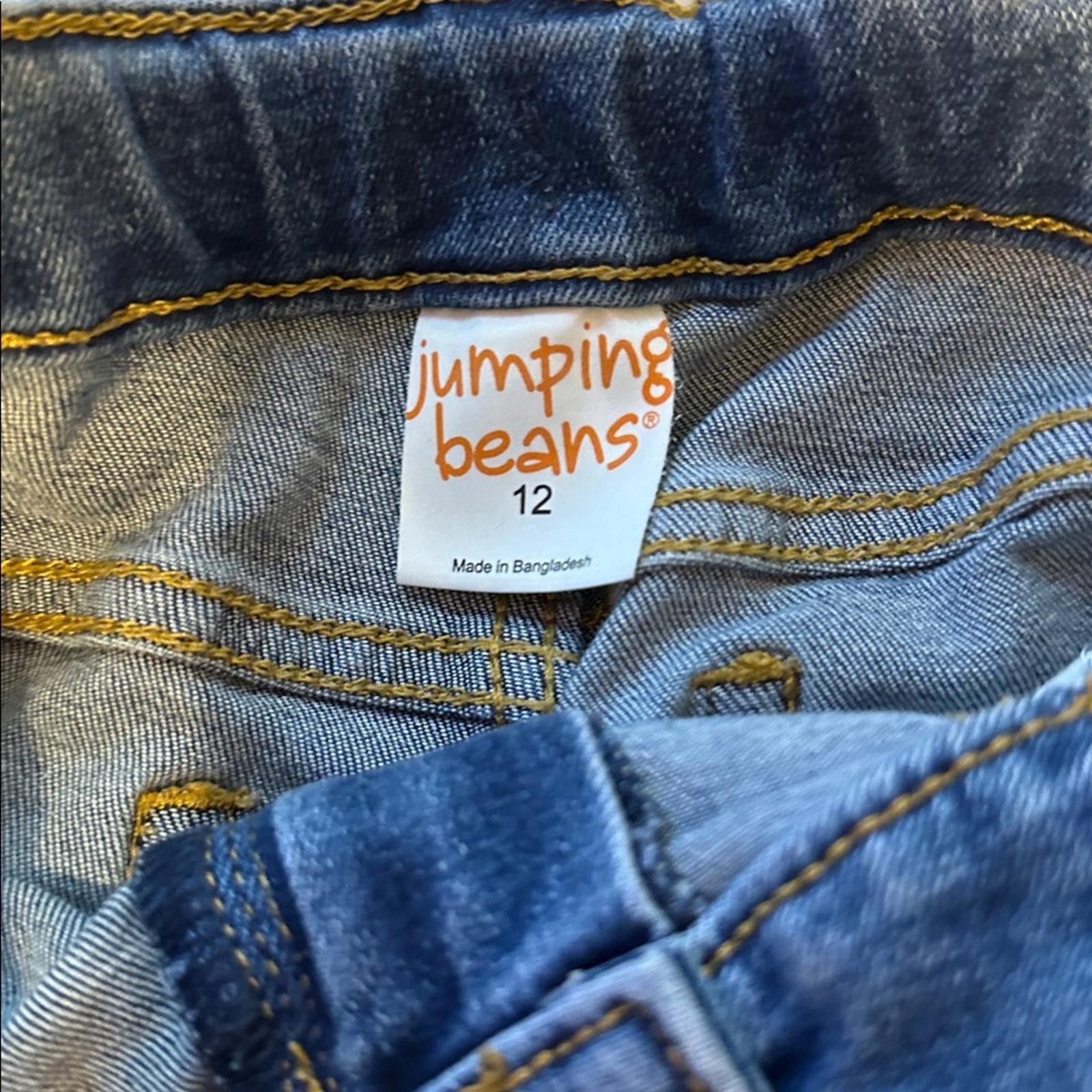 Other Jumping Beans Dark Flare Jeans 12 Girls Adjustable Waist EUC Size 24" / US 00 / IT 34 - 3 Thumbnail