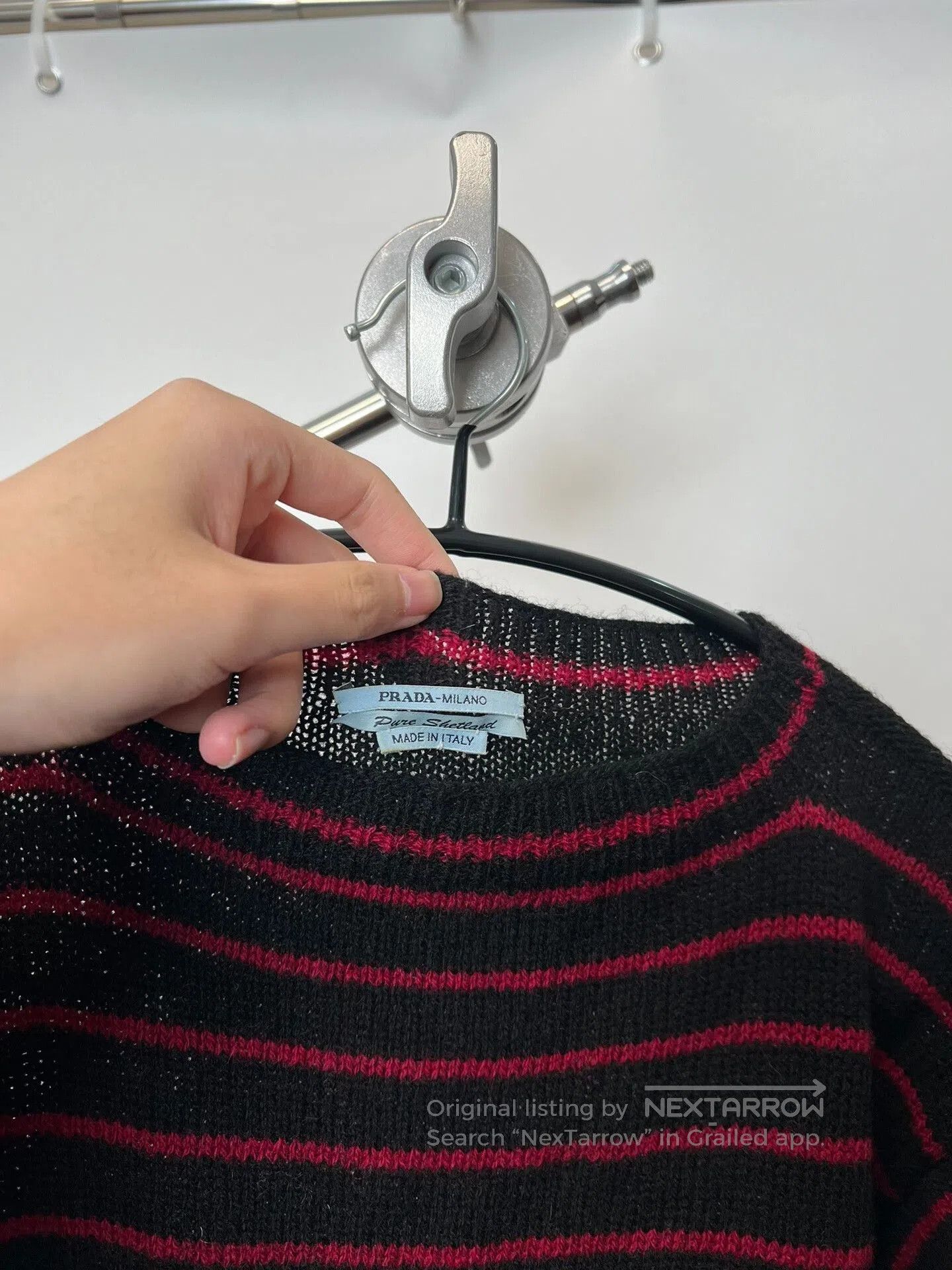 Prada Prada Striped Rabbit Wool Sweater. Size US M / EU 48-50 / 2 - 3 Thumbnail