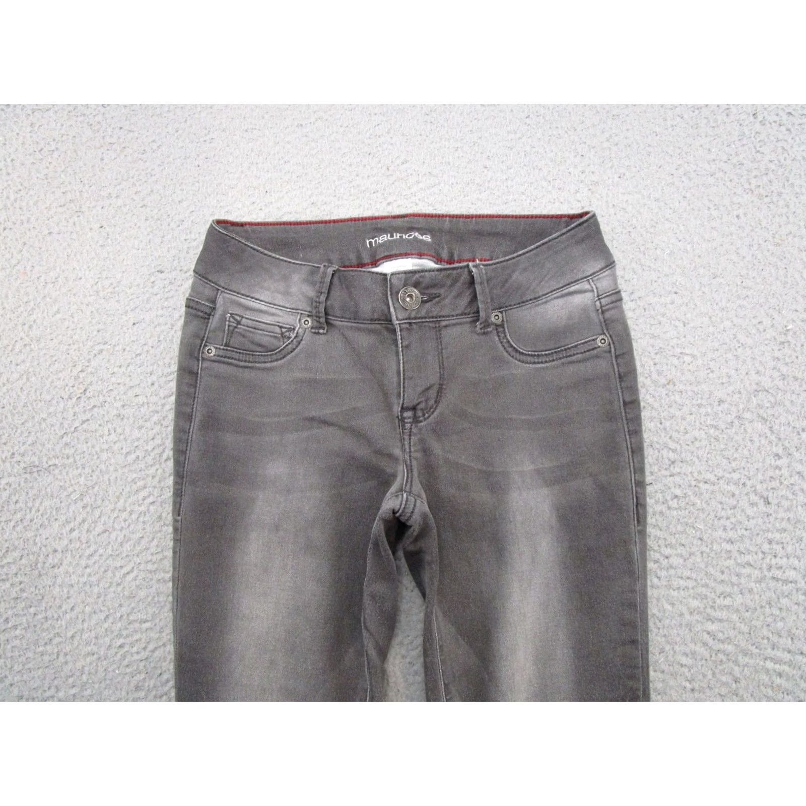 Vintage Maurices Women's Gray Denim Stretch Skinny Jeans XS Reg Cotton Blend Size 26" / US 2 / IT 38 - 3 Thumbnail
