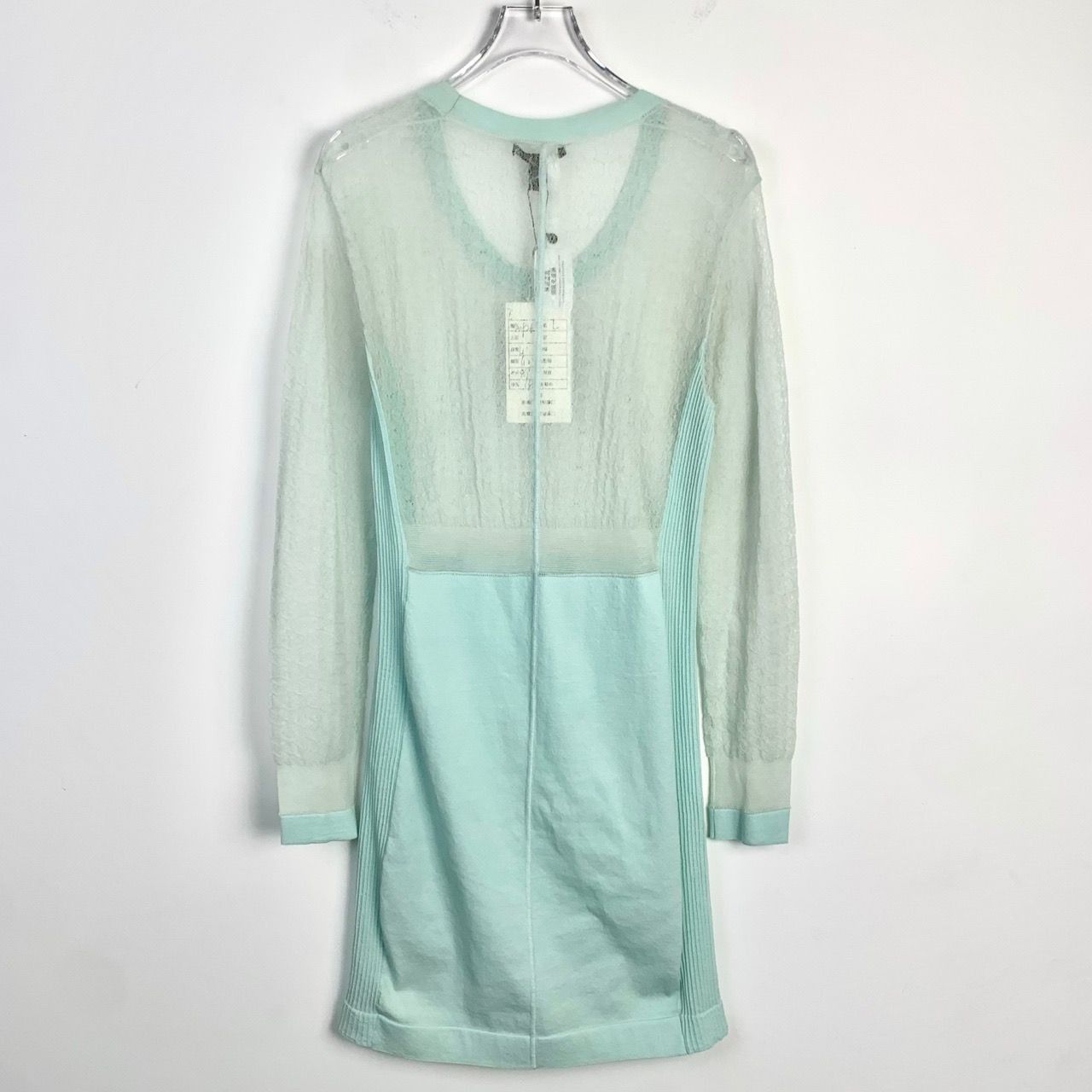 Louis Vuitton [Louis Vuitton] Cutout Panel Blue Round Neck Long-Sleeve Dre Size L / US 10 / IT 46 - 6 Thumbnail