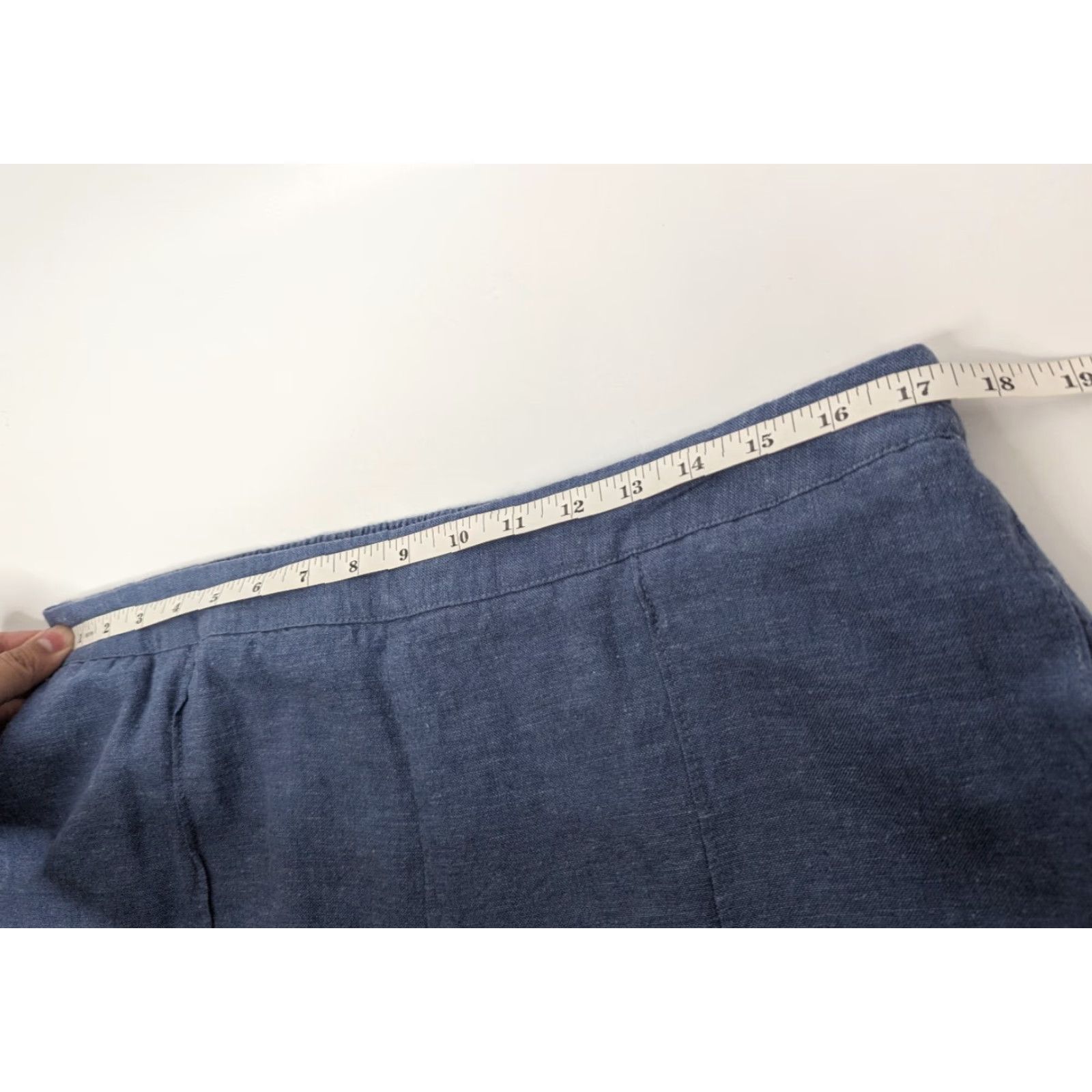 Coldwater Creek Coldwater Creek Pants Capri Cargo Wide-Leg Linen Rayon Blue L Regular Women Size Large Size 36" / US 14 / IT 50 - 7 Thumbnail