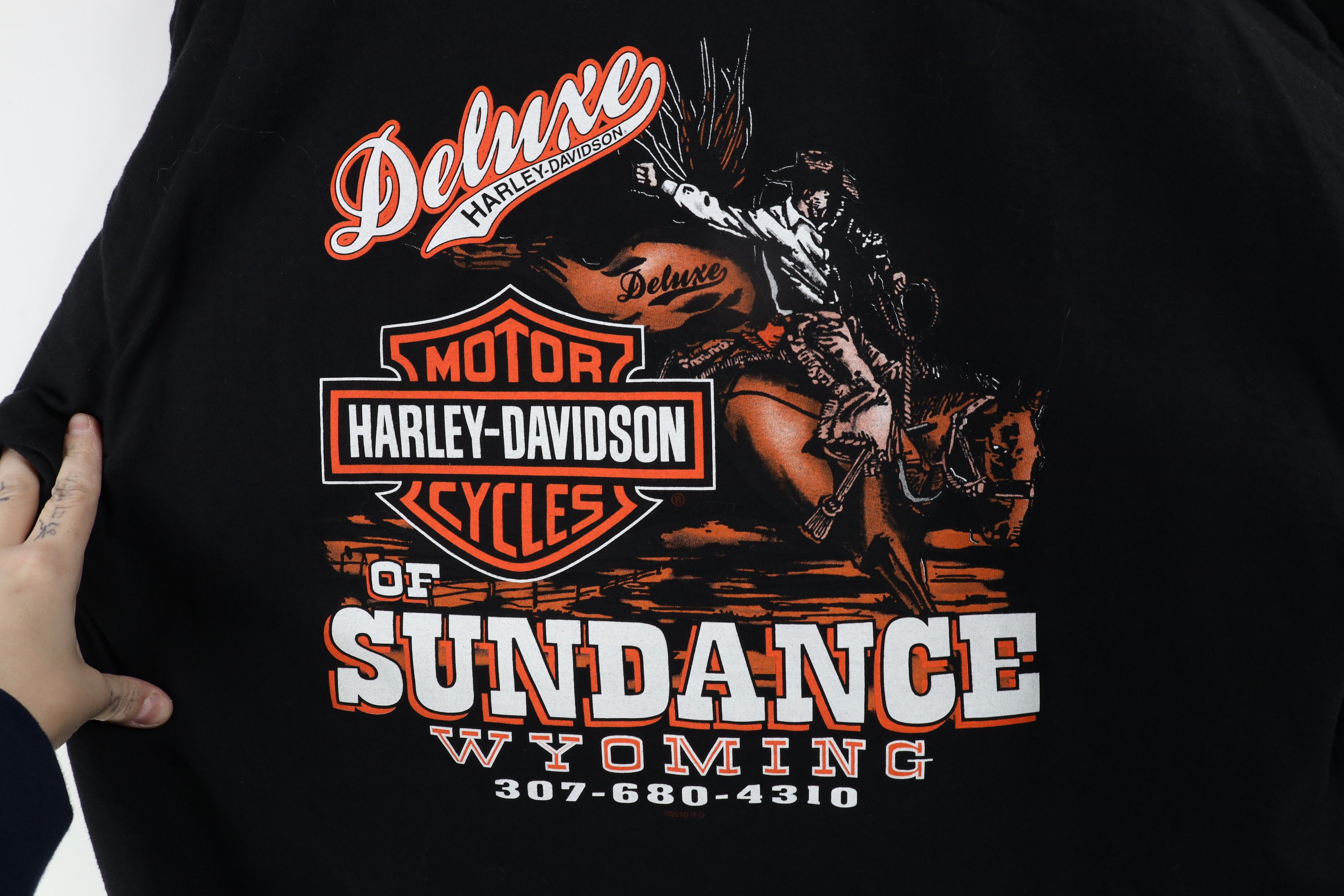 Harley Davidson × Vintage Vintage Y2K Harley Davidson Sundance Wyoming T-Shirt Black Size US XL / EU 56 / 4 - 11 Thumbnail