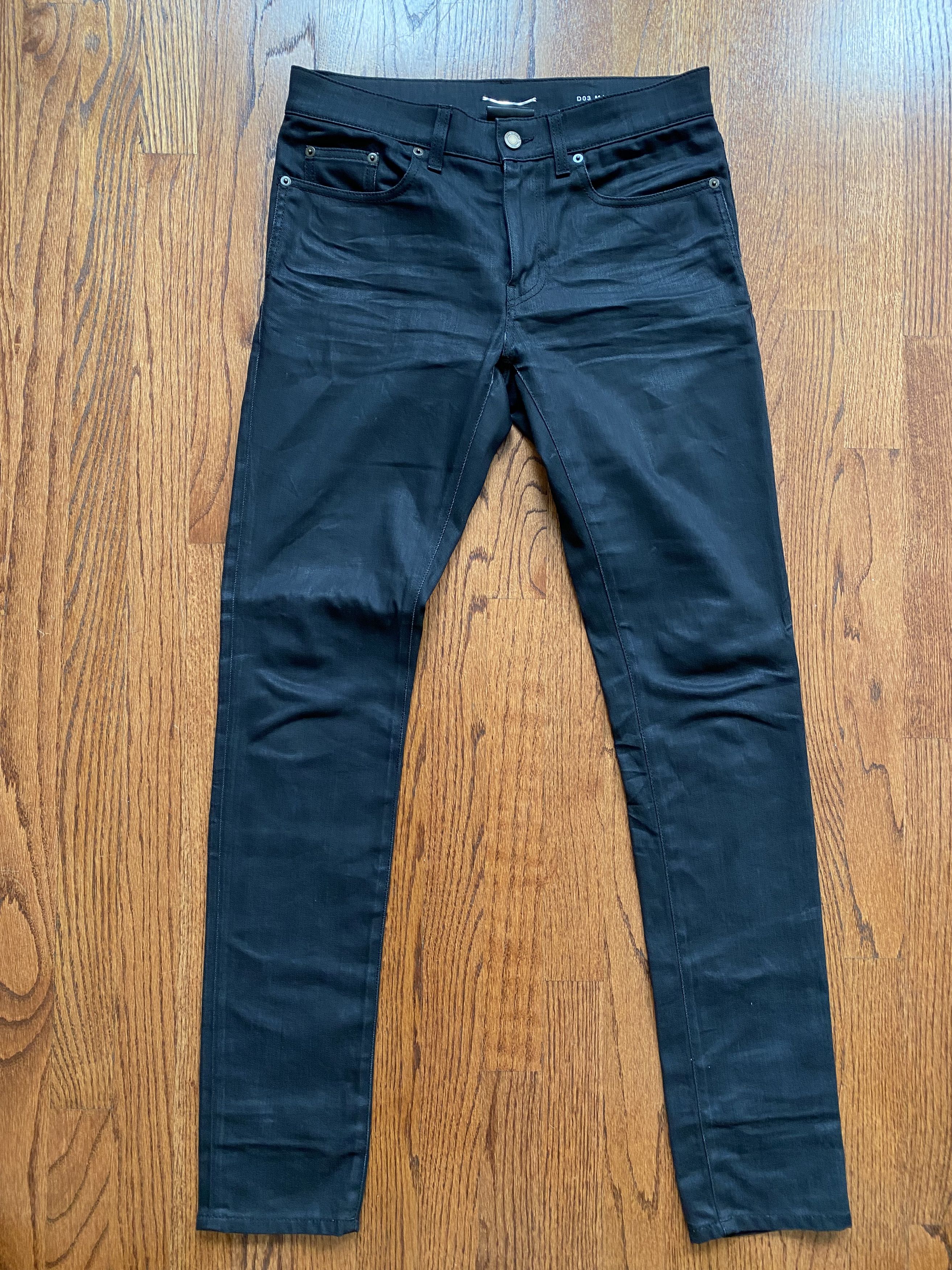Saint Laurent Paris SLP D03 Waxed Denim Slim Fit 5 Pocket Size US 30 / EU 46 - 1 Thumbnail