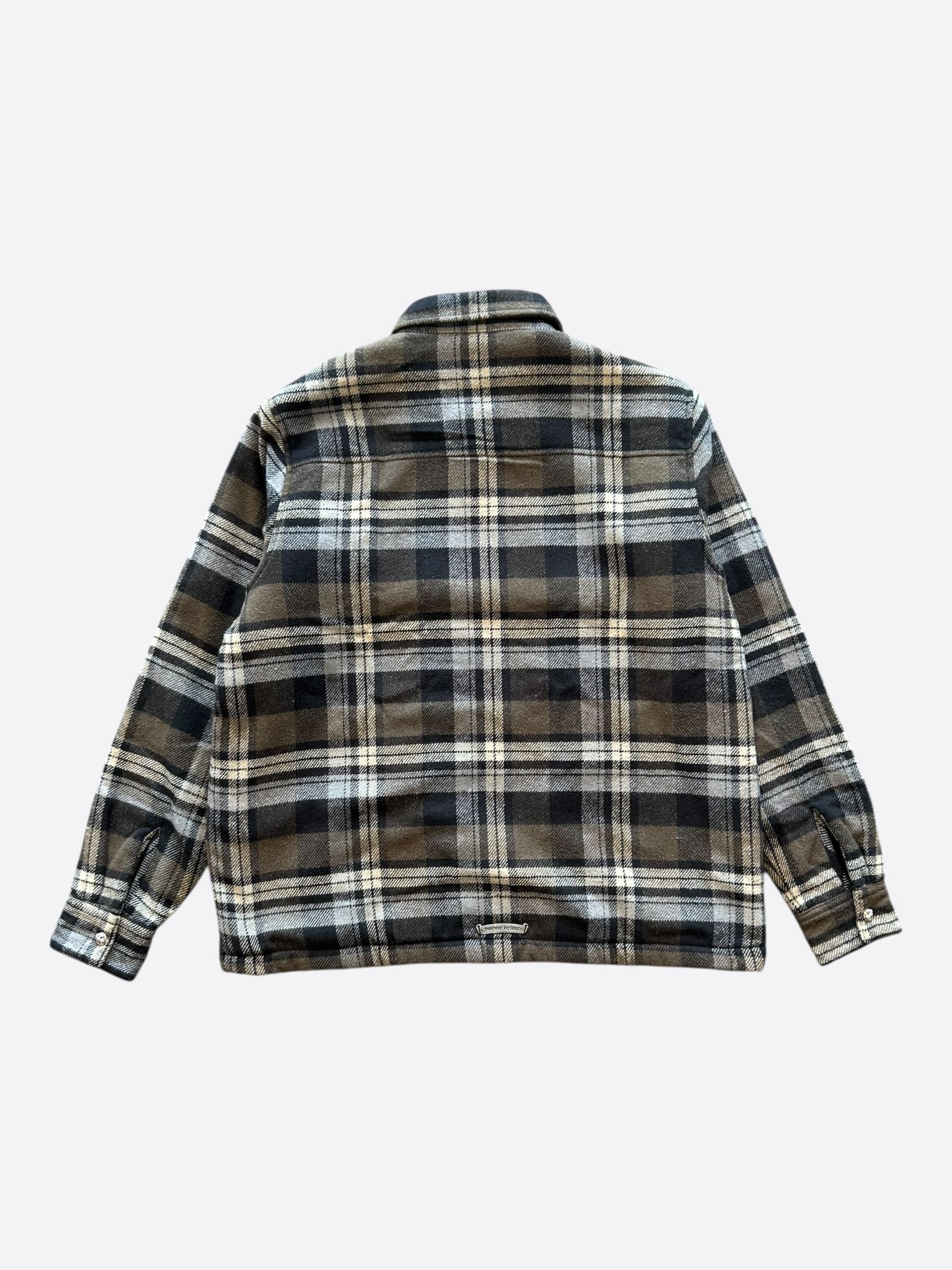 Chrome Hearts Chrome Hearts Brown & White Plaid Sherpa Jacket Size US M / EU 48-50 / 2 - 2 Thumbnail