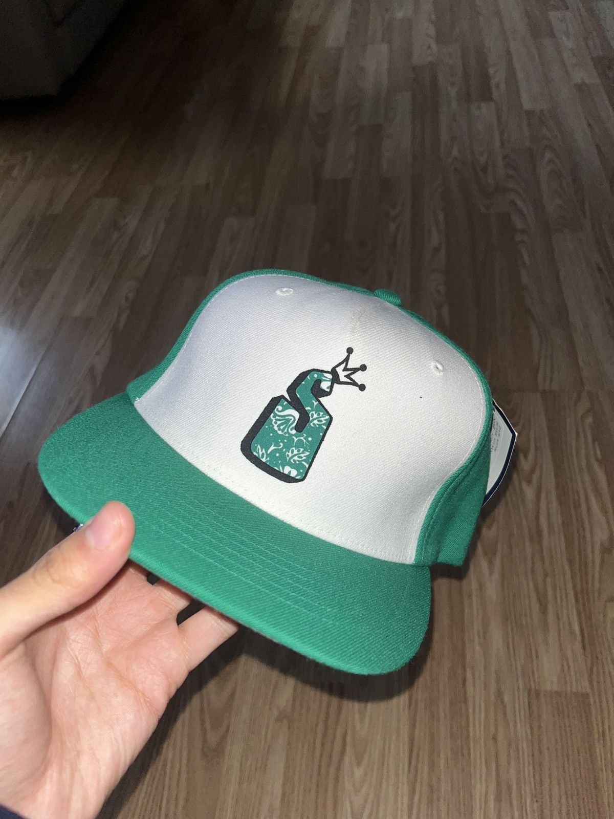 Vintage 90's Stussy SAMPLE Flexfit Hat Size L/XL Mocha Brown