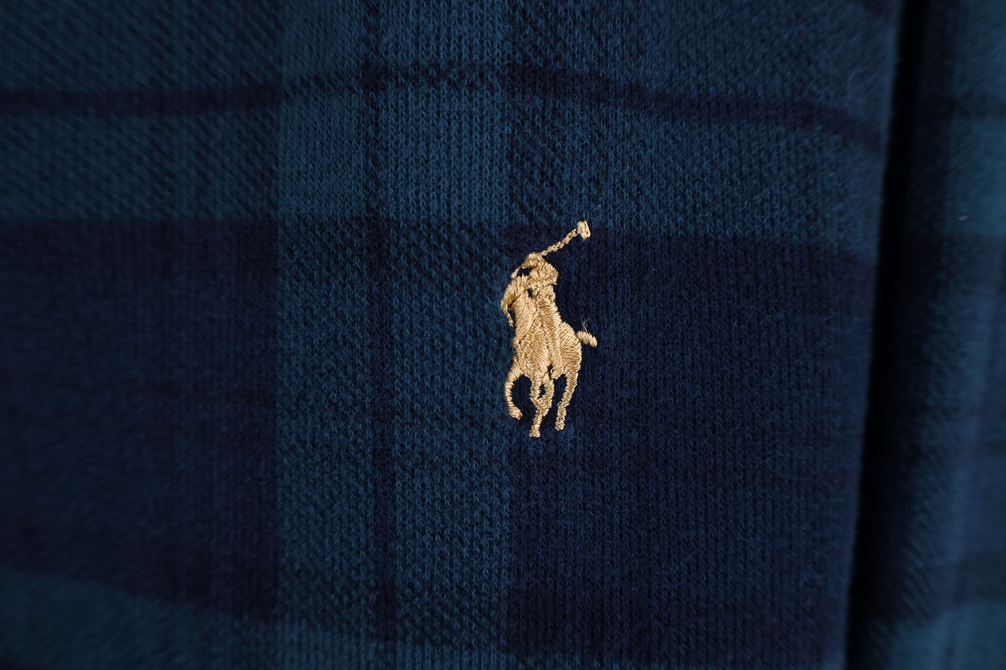 Ralph Lauren × Vintage Vintage Ralph Lauren 1/4 Zip Knit Pullover Sweater Plaid Size US XXL / EU 58 / 5 - 4 Thumbnail