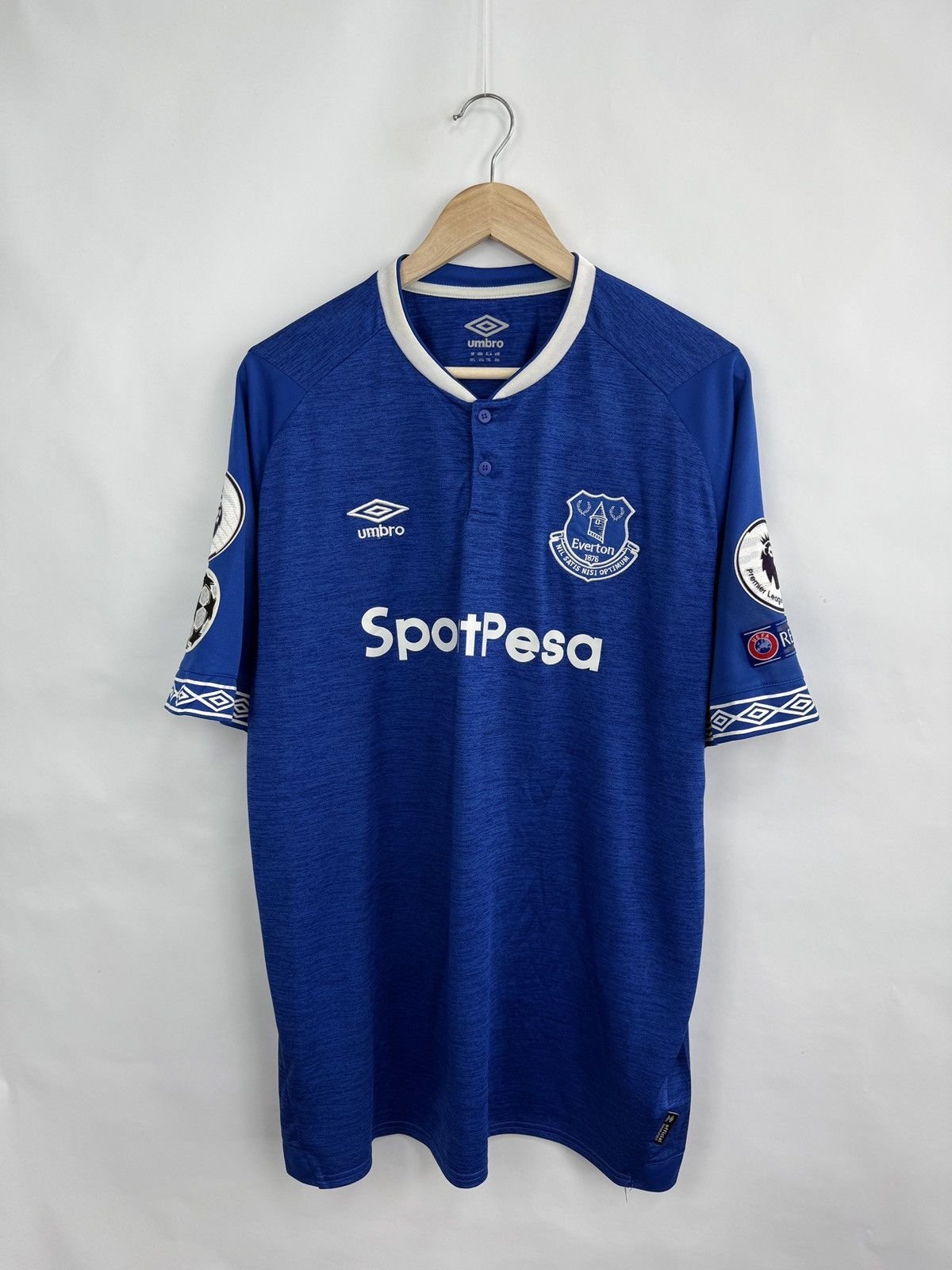 Umbro 🏴󠁧󠁢󠁥󠁮󠁧󠁿 2018 Umbro Everton Premier League Home Soccer Jersey Rare Size US XXL / EU 58 / 5 - 3 Thumbnail