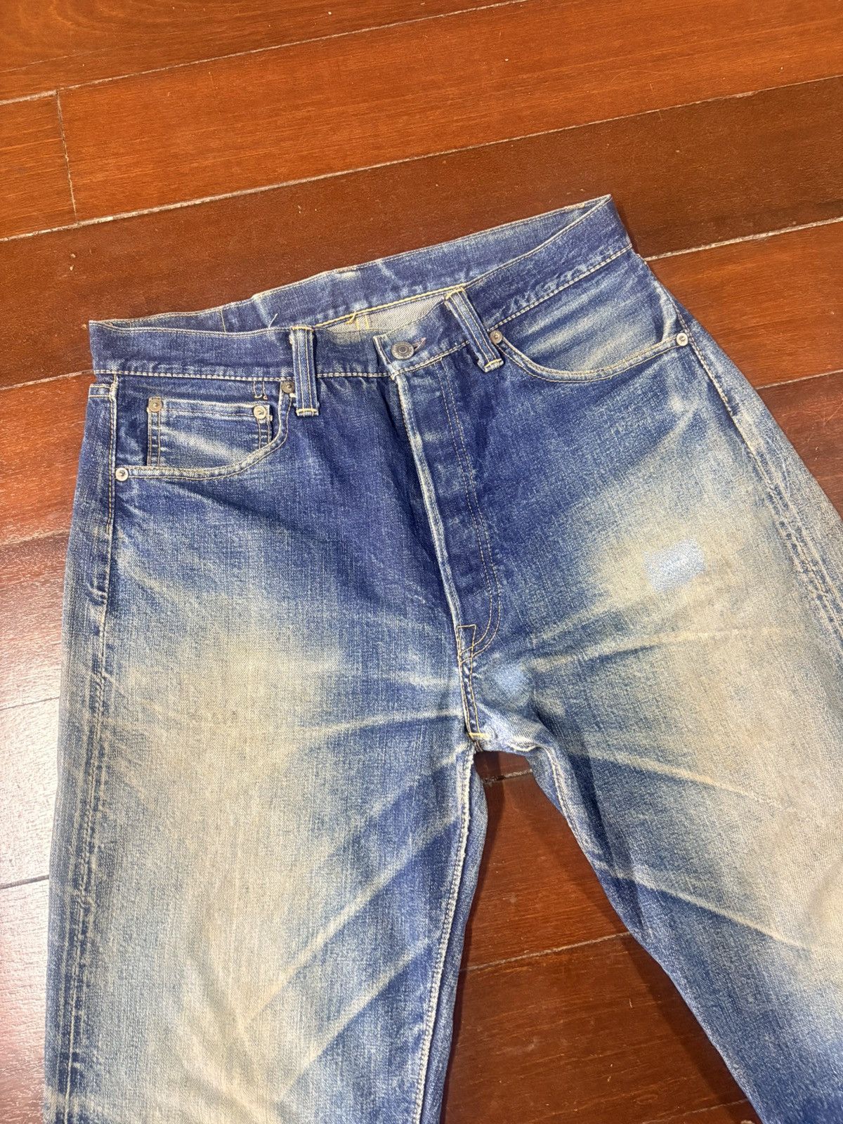 Warehouse & Co. vintage Warehouse 1001 indigo distressed rework selvedge Size US 34 / EU 50 - 6 Thumbnail