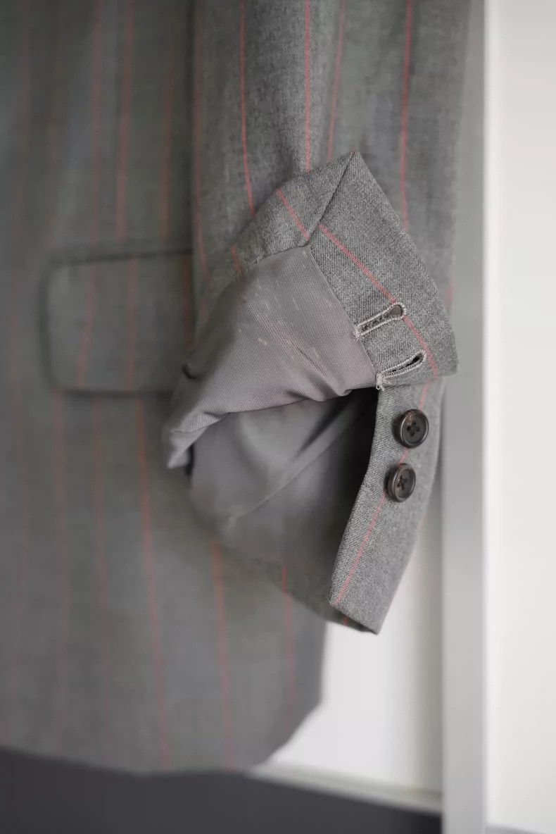 Yohji Yamamoto Yohji Yamamoto Yohji Yamamoto Gray Orange Stripe Suit Size US S / EU 44-46 / 1 - 5 Thumbnail