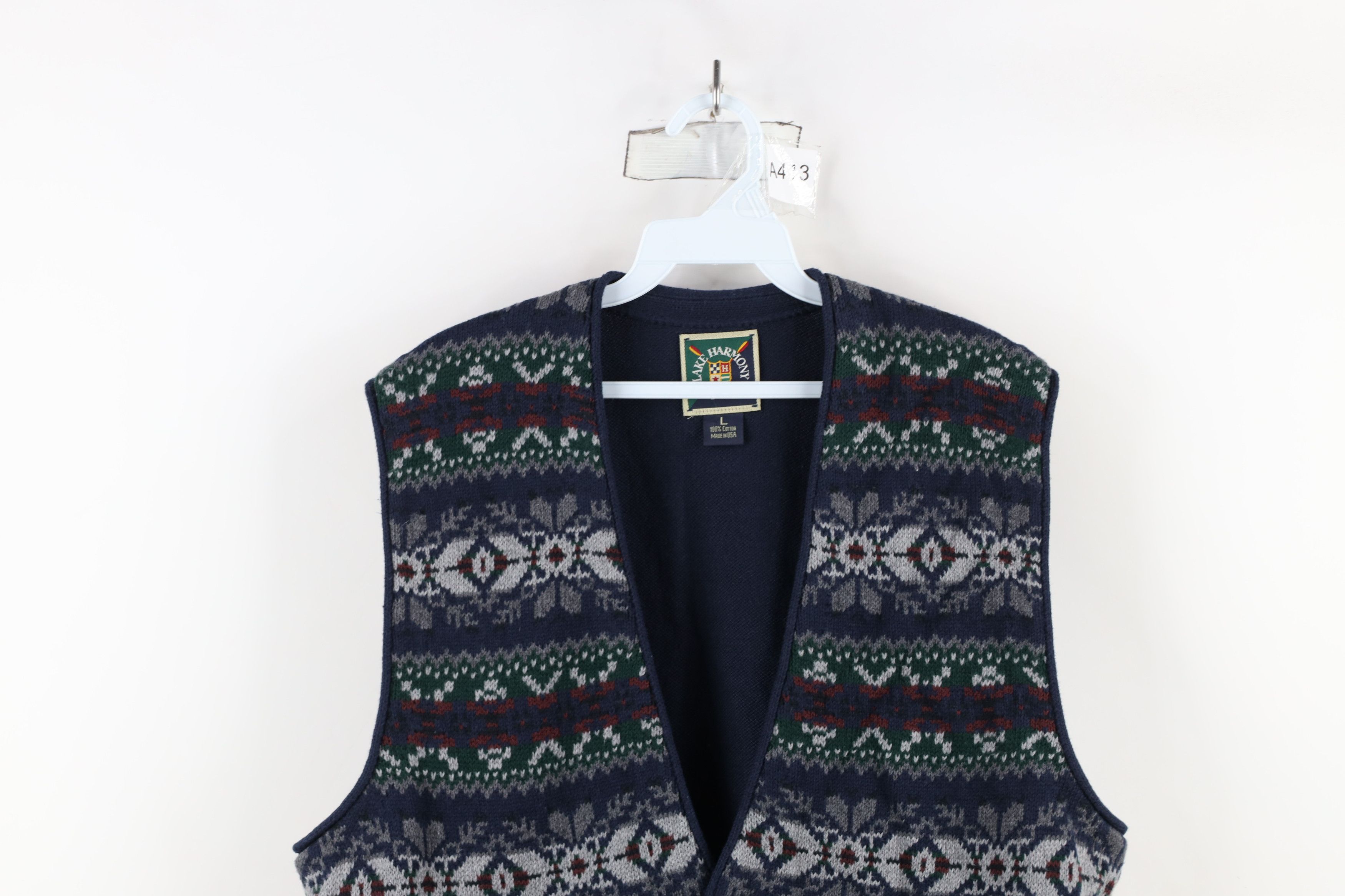 Vintage Vintage 90s Streetwear Knit Cardigan Sweater Vest USA Size US L / EU 52-54 / 3 - 2 Thumbnail
