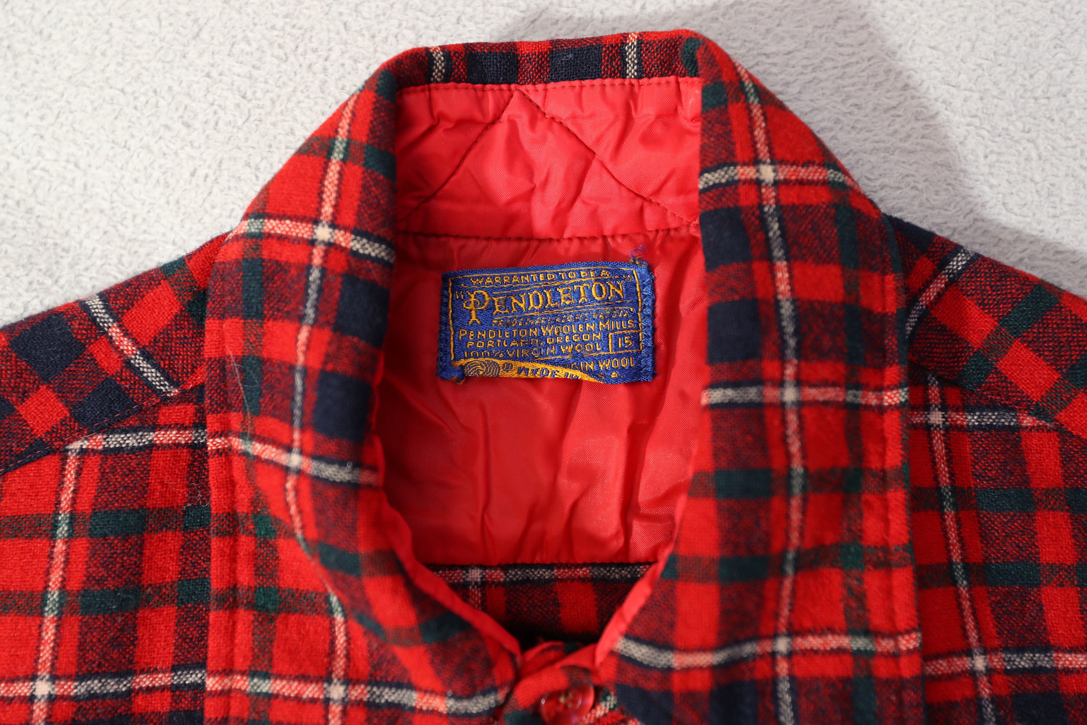 Pendleton Vintage Pendleton Wool Red Tartan Flannel (M) Size US S / EU 44-46 / 1 - 8 Thumbnail