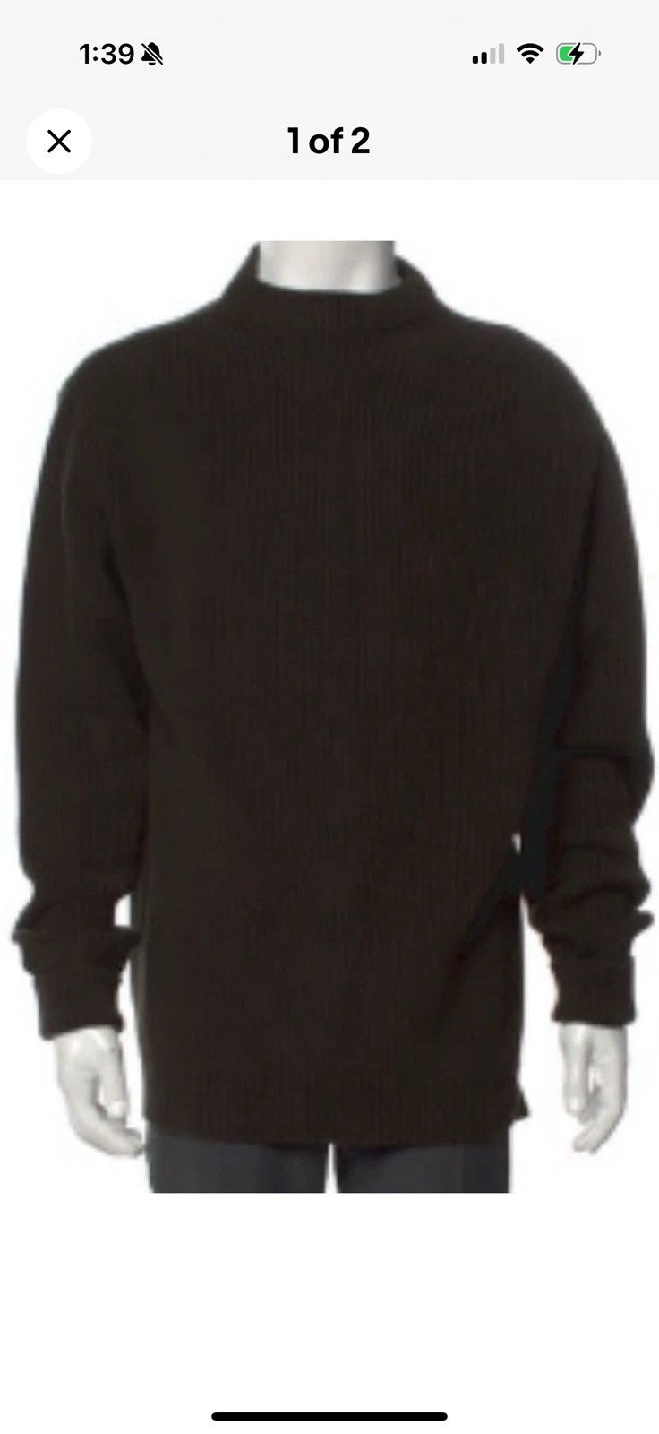 R13 R13 Mock Turtle Neck Long Sleeve Pullover New w/ Tags Size US L / EU 52-54 / 3 - 2 Thumbnail