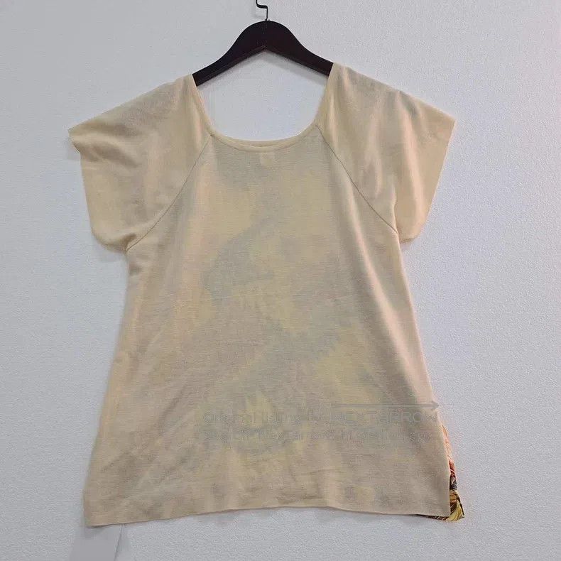 Hermes Hermes Silk and Cashmere Phoenix Short-Sleeve Top Size XS / US 0-2 / IT 36-38 - 2 Thumbnail
