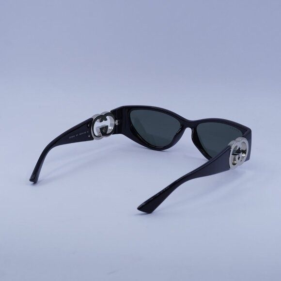 Gucci Gucci GG1824S 001 Sunglasses Black/Silver Cat Eye Frame Size ONE SIZE - 10 Thumbnail