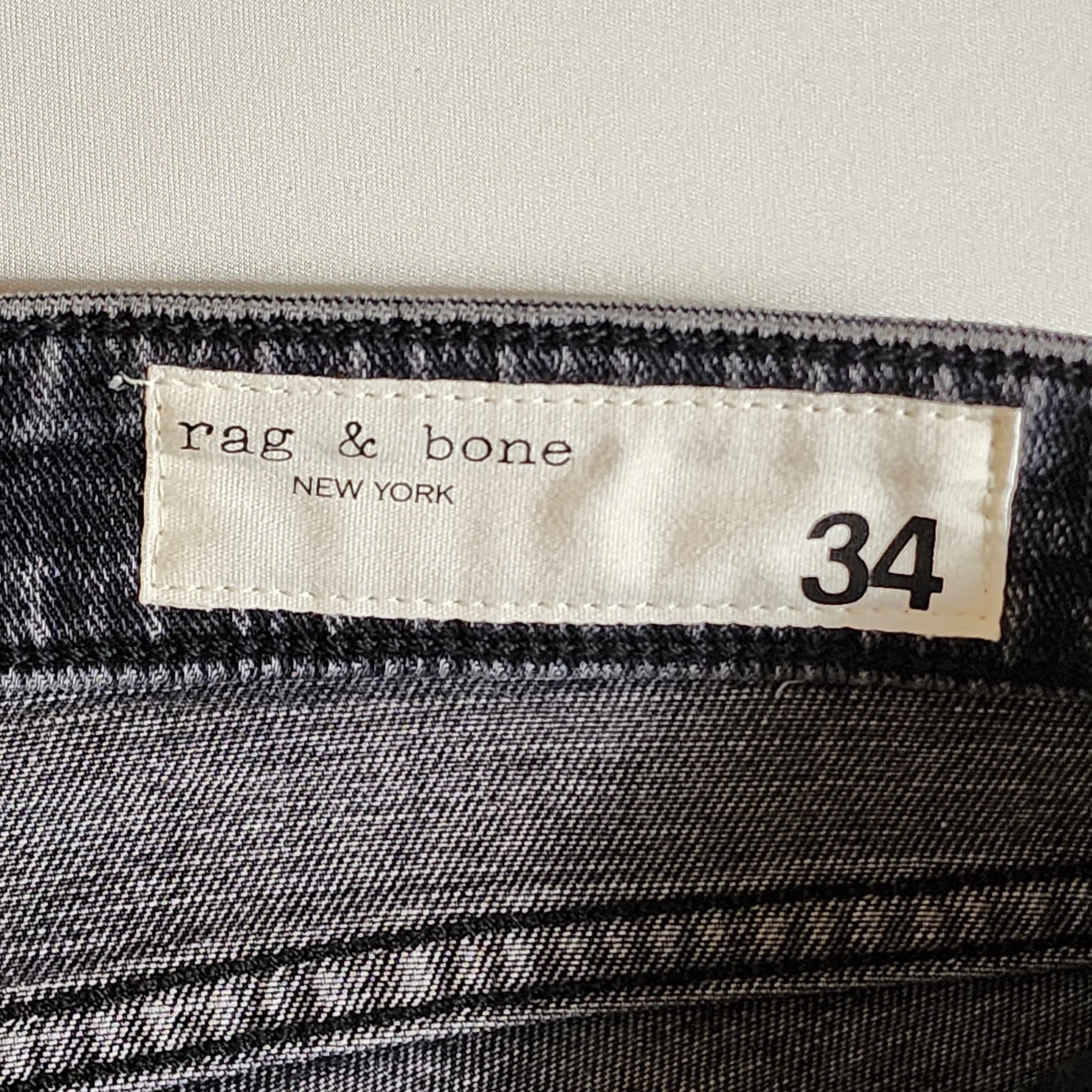 Rag & Bone NWT ABBOTS DRE Low-rise Slim Boyfriend Jeans Size 34" / US 12 / IT 48 - 7 Thumbnail