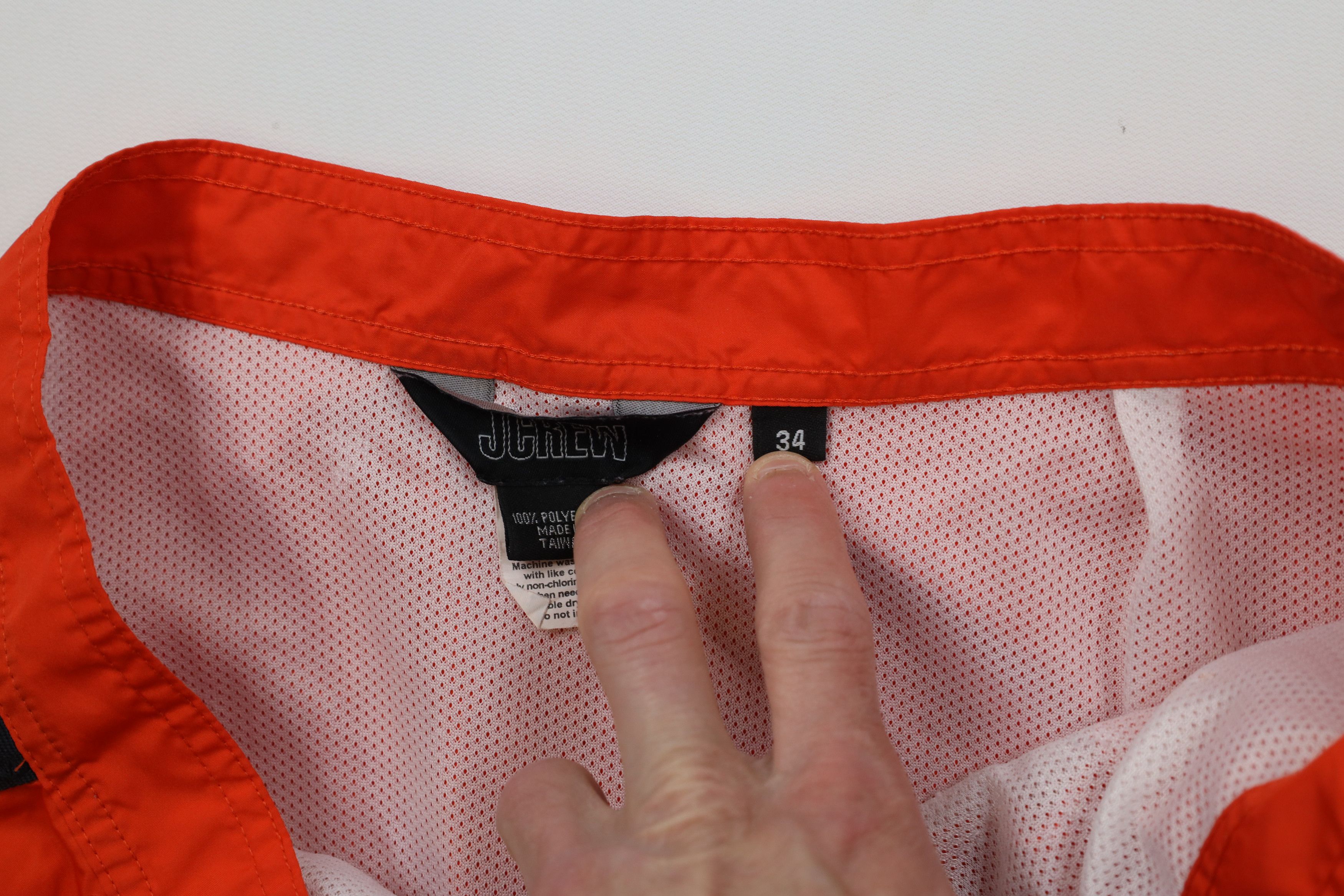 J.Crew Vintage 90s J Crew Above Knee Shorts Swim Trunks Orange Size US 34 / EU 50 - 7 Thumbnail