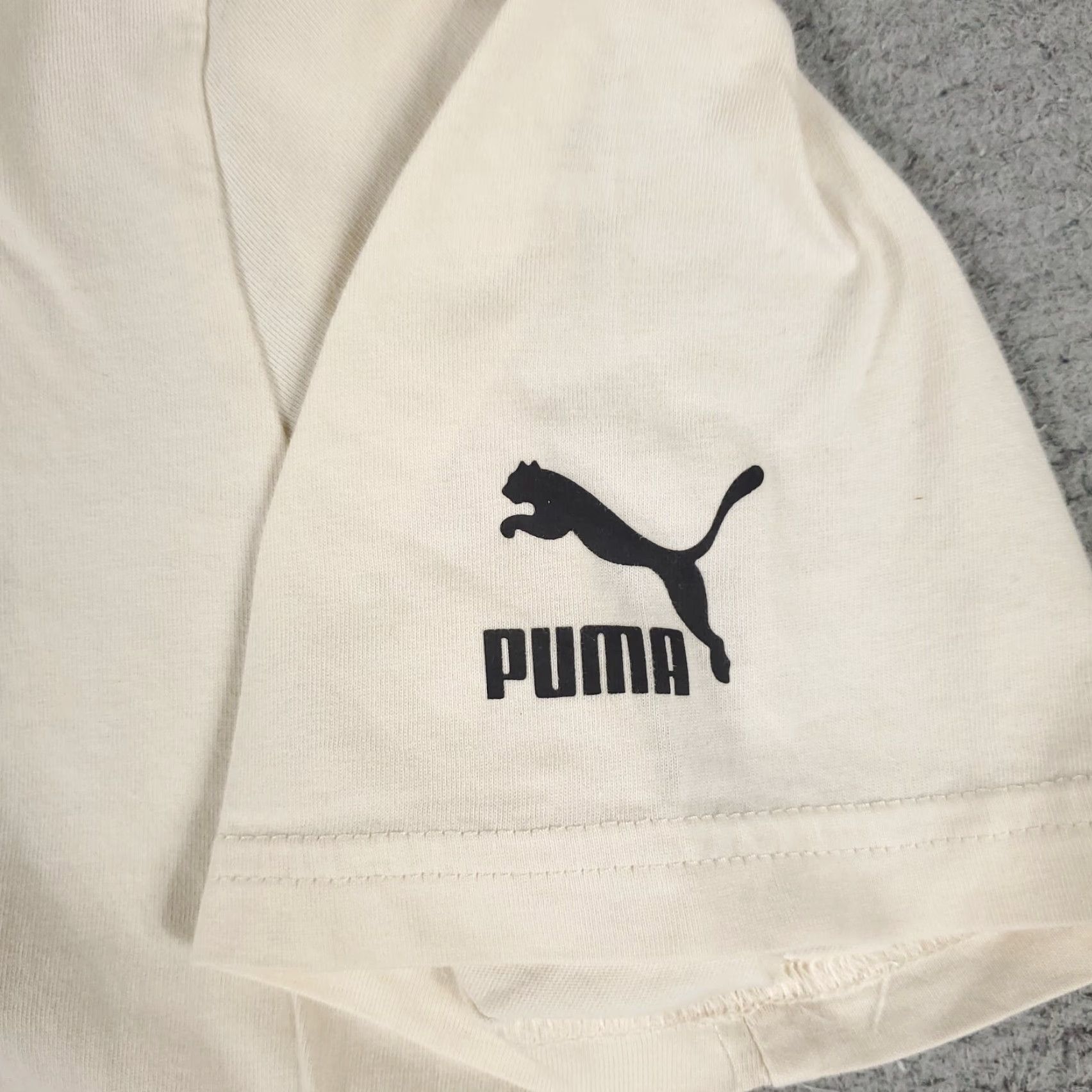Puma VINTAGE Puma T Shirt Mens S Beige Logo Crew Neck Short Sleeve Adult Small Cotton Blend Regular Men’s Clothing 90s Sports America Size US S / EU 44-46 / 1 - 4 Thumbnail